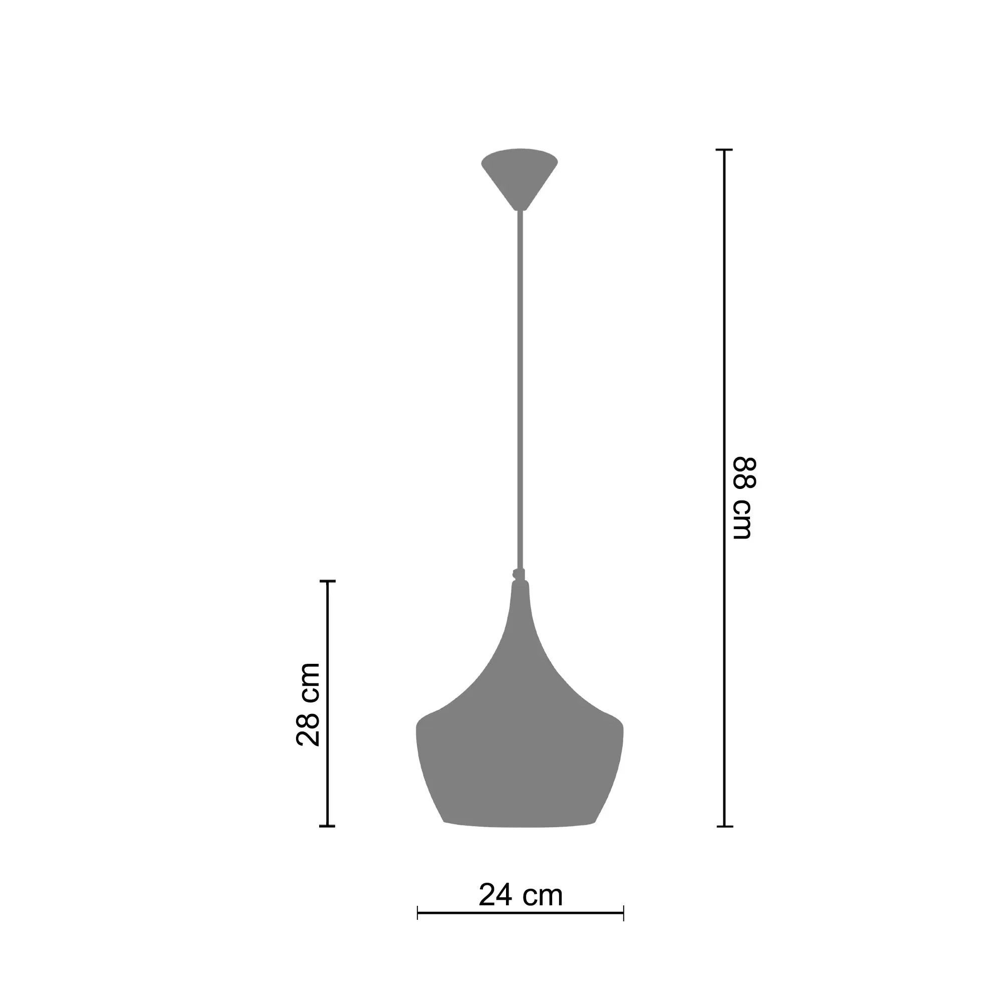 Illustration numéro 3 du produit Suspension  métal,Blanc   ,H88xD24xP24cm