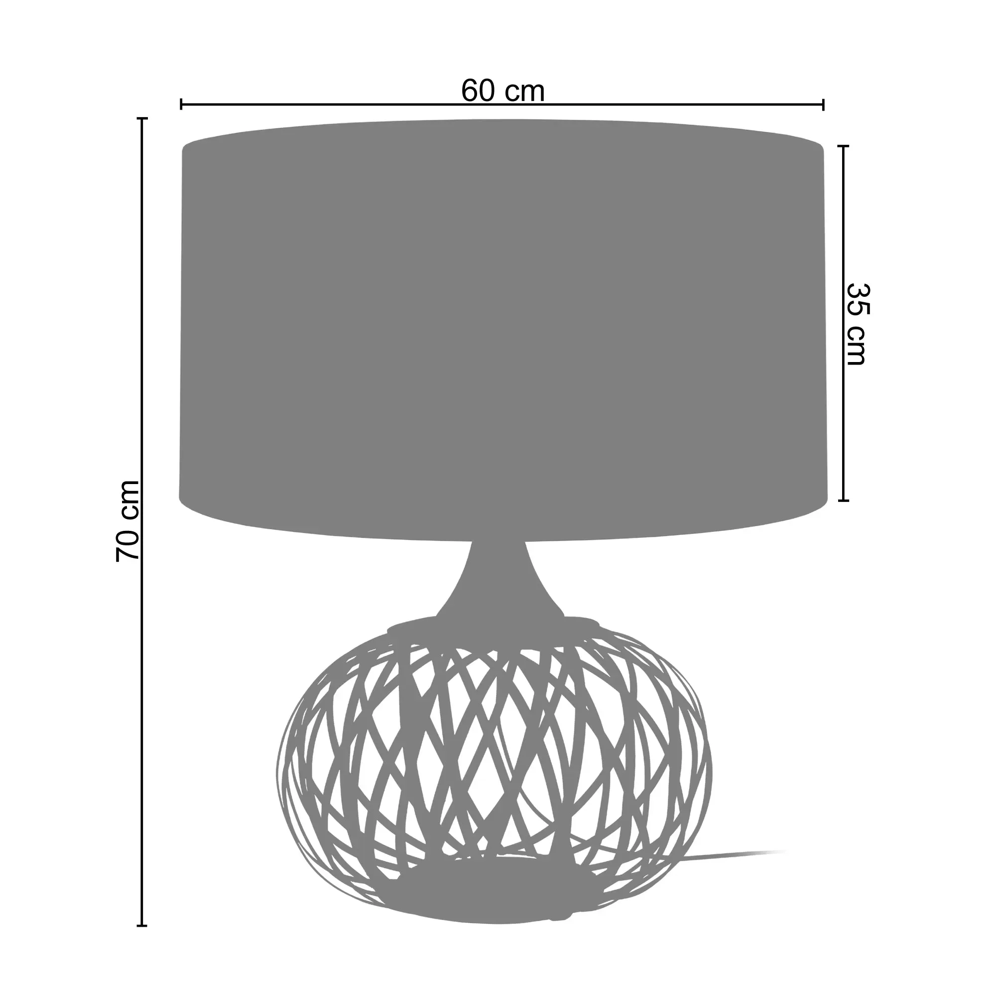 Illustration numéro 3 du produit Lampe de salon métal anthracite et noir