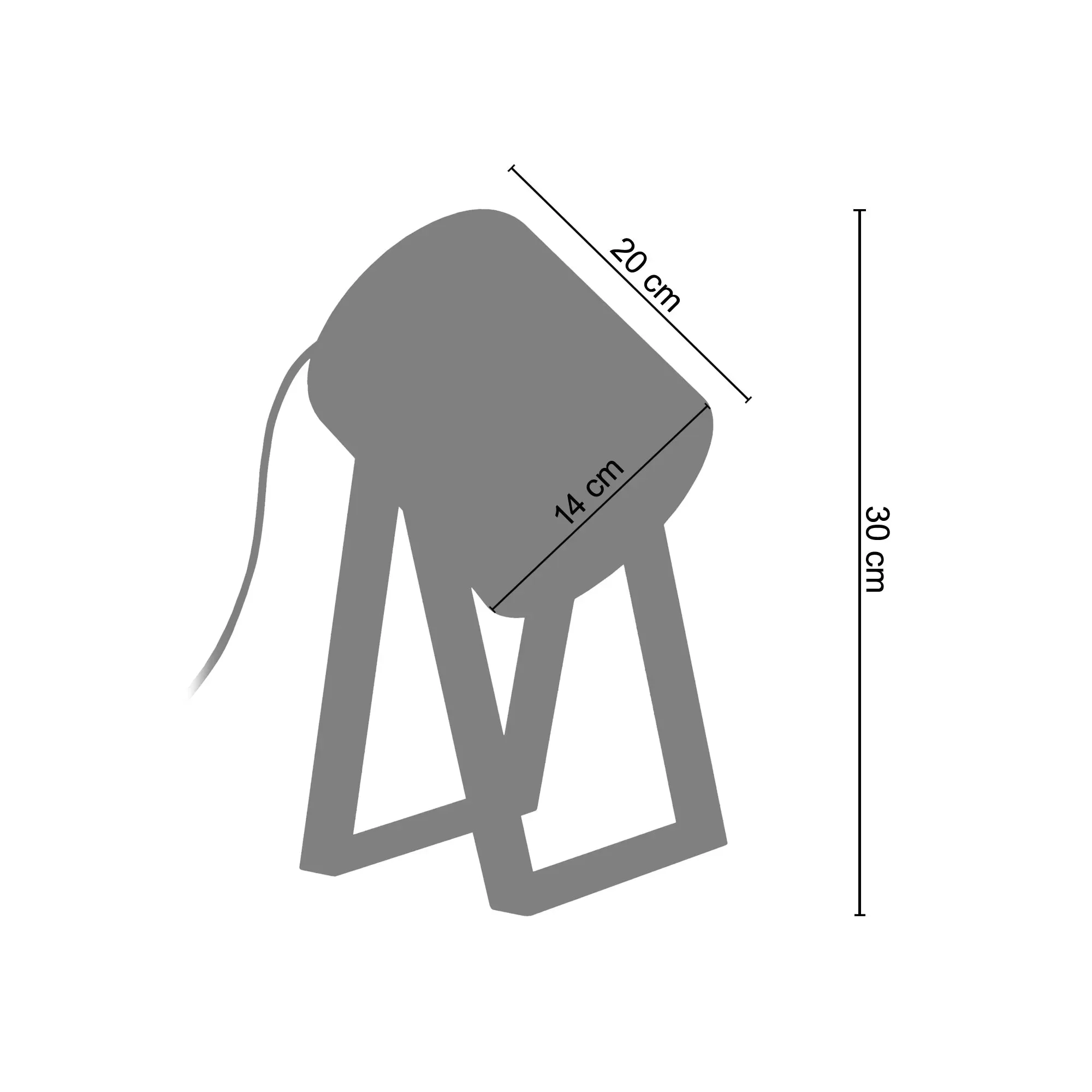 Illustration numéro 3 du produit Lampe de bureau ronde bois naturel et rouge D20xP20xH20 cm