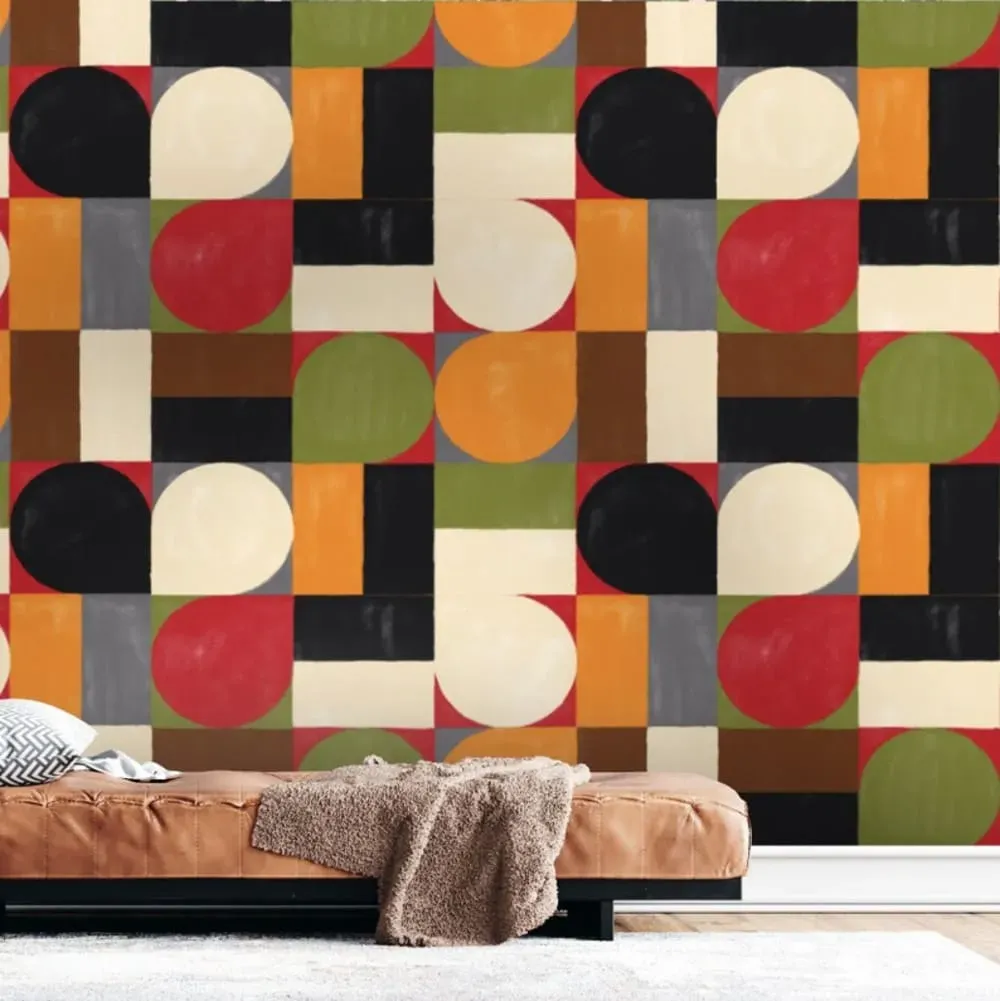 Illustration numéro 3 du produit Papier Peint Bauhaus,papier écologique fin,200x280cm,8 feuilles