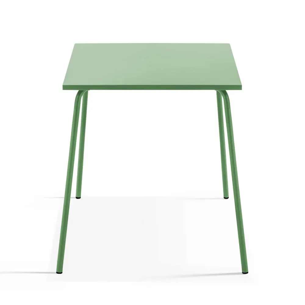 Illustration numéro 3 du produit Ensemble table de jardin carrée et 2 chaises bistrot vert cactus