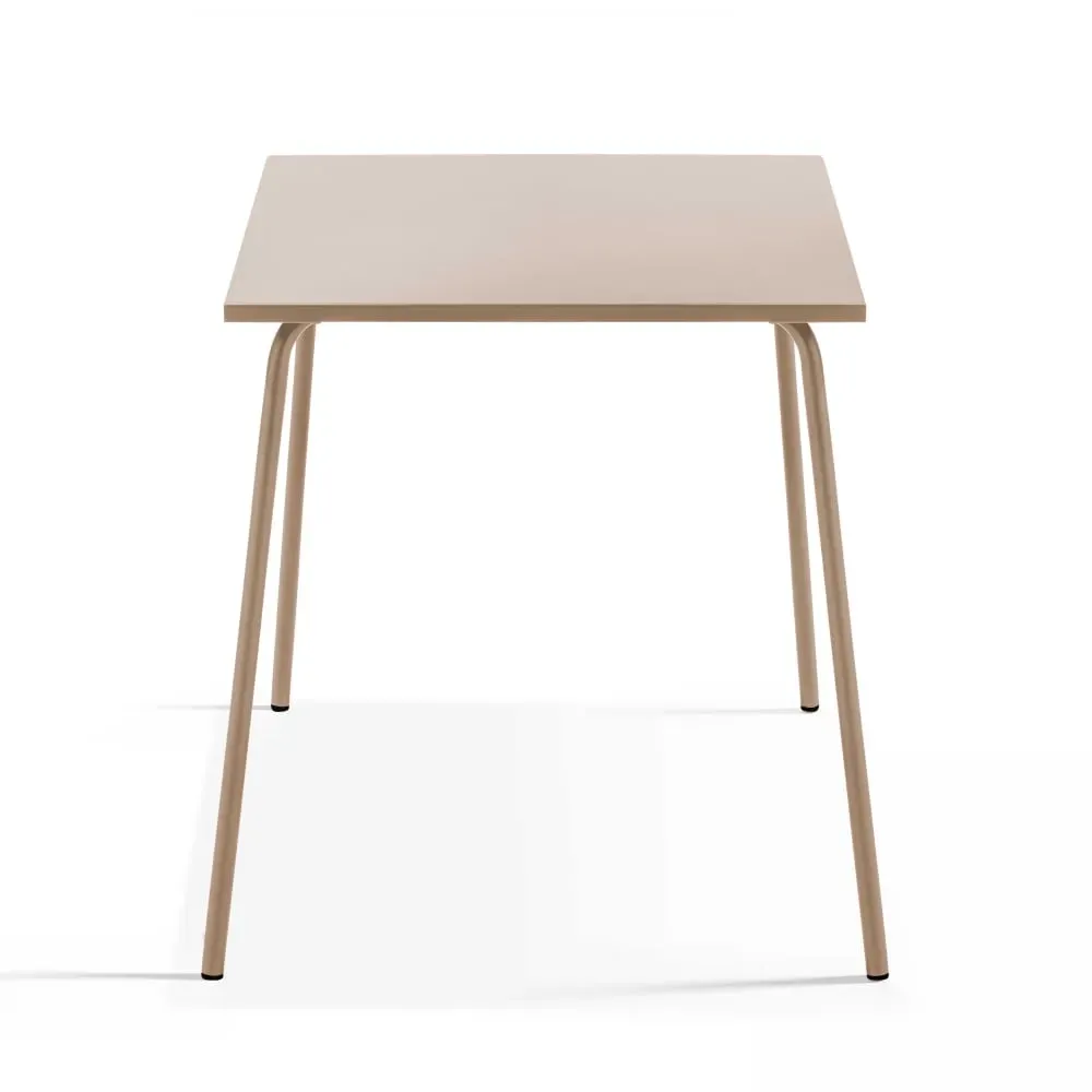 Illustration numéro 3 du produit Ensemble table de jardin carrée et 2 chaises bistrot taupe