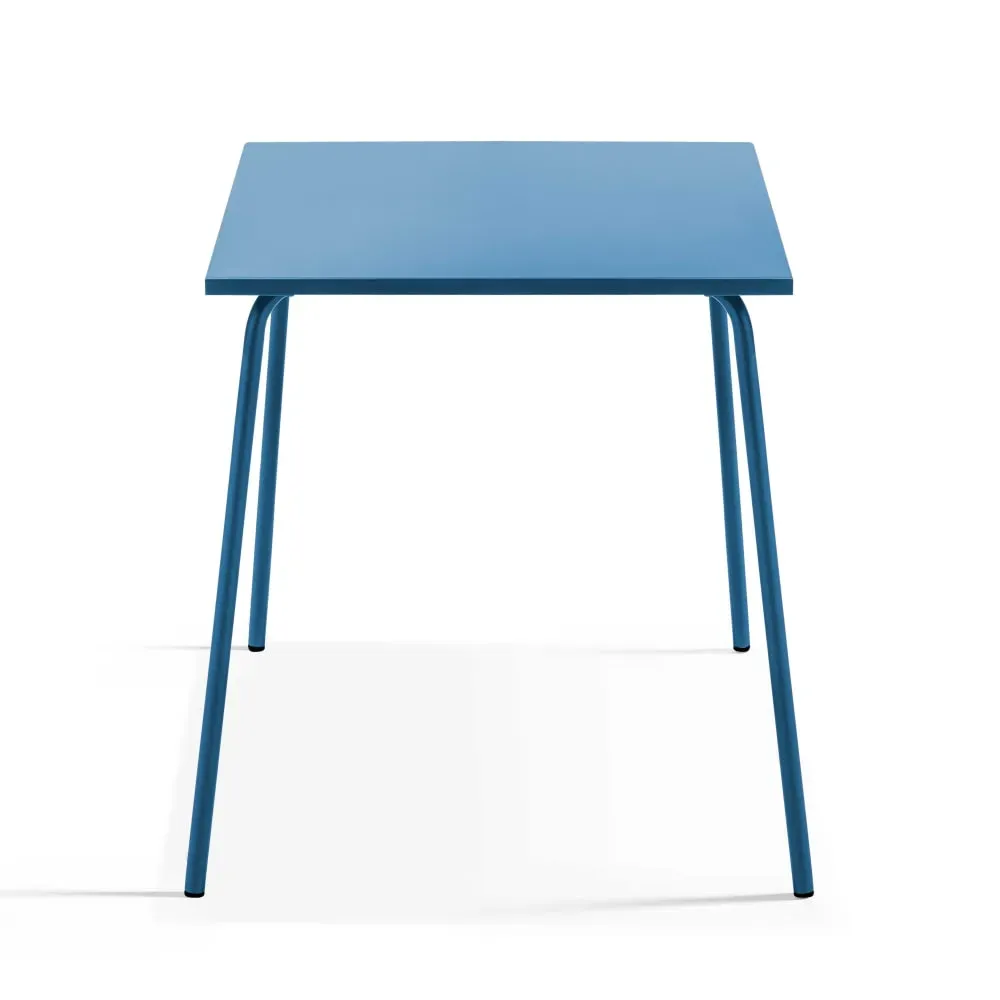 Illustration numéro 3 du produit Ensemble table de jardin carrée et 2 chaises bistrot bleu pacific