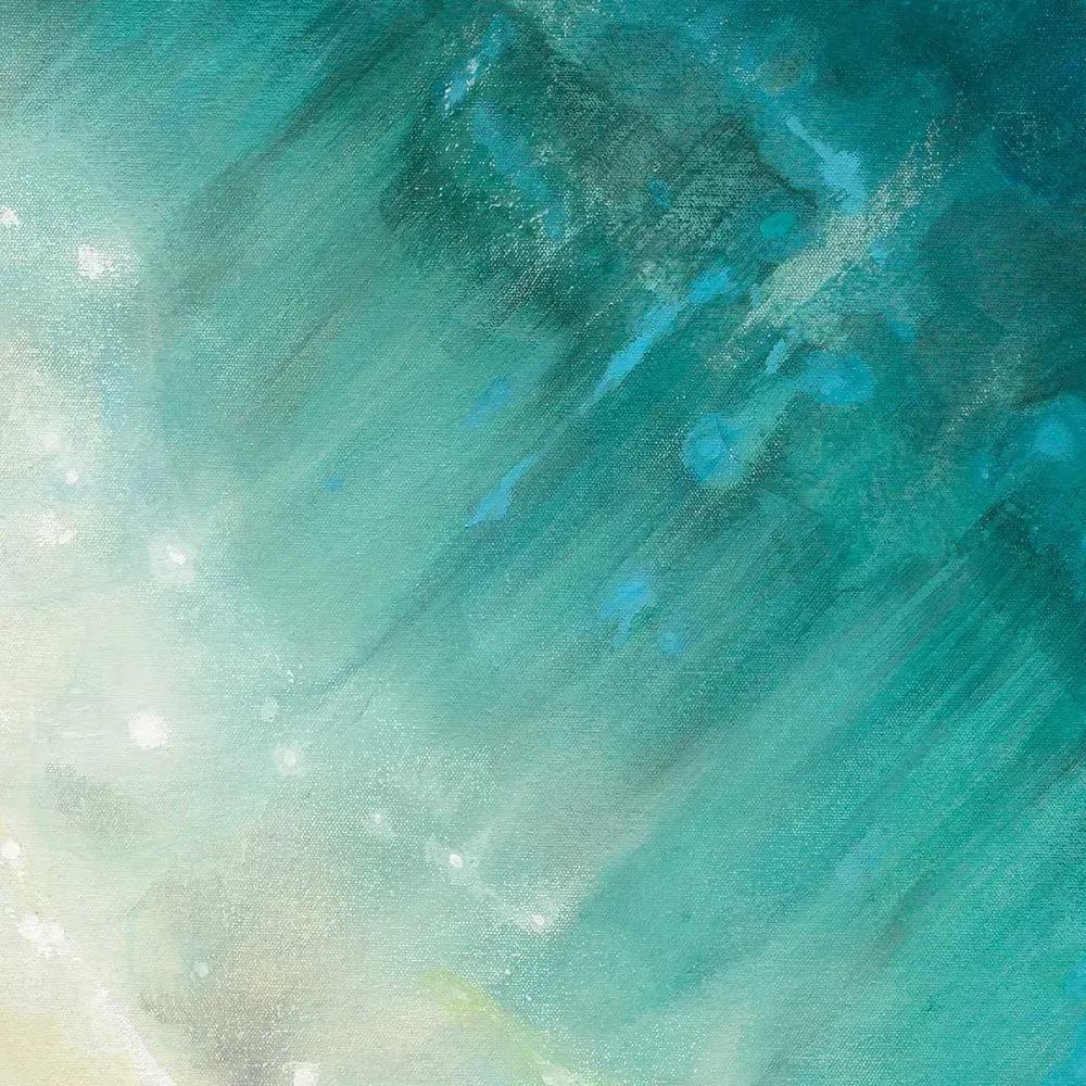 Illustration numéro 3 du produit Tableau déco plage bleue imprimé sur toile 50x50 cm