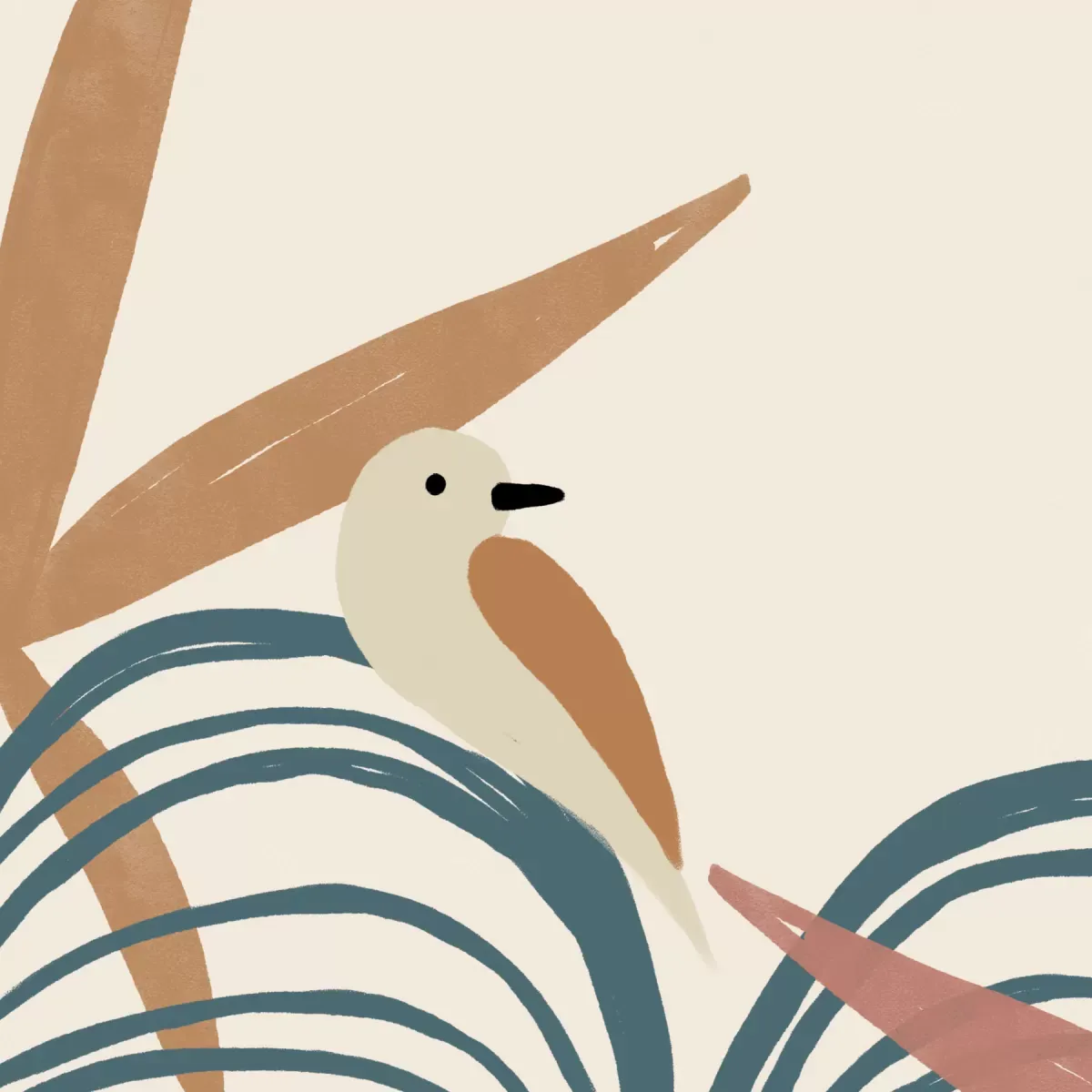 Illustration numéro 3 du produit Papier peint panoramique sauvages coloré beige 375x250cm