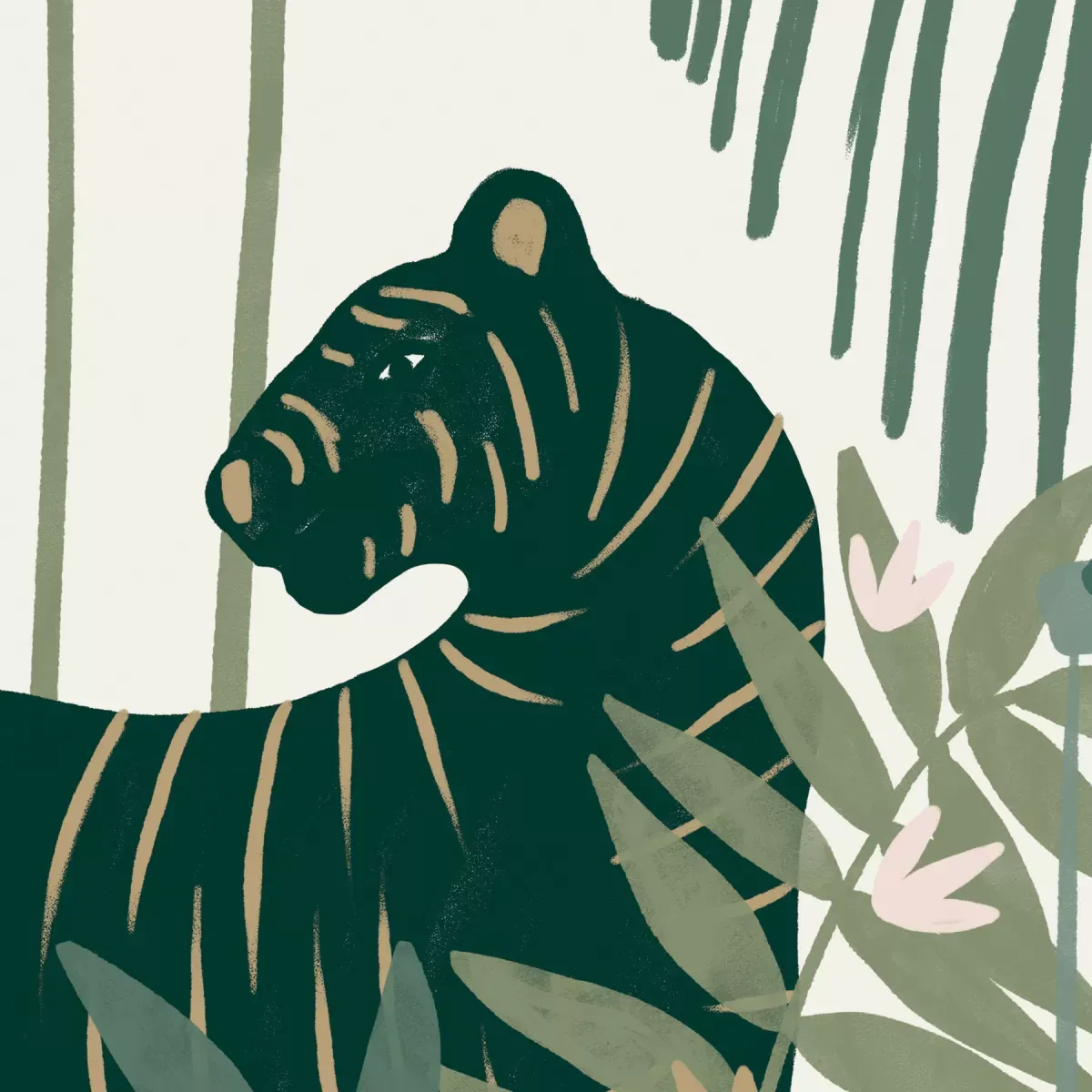 Illustration numéro 3 du produit Papier peint panoramique sauvages clair vert 150x250cm