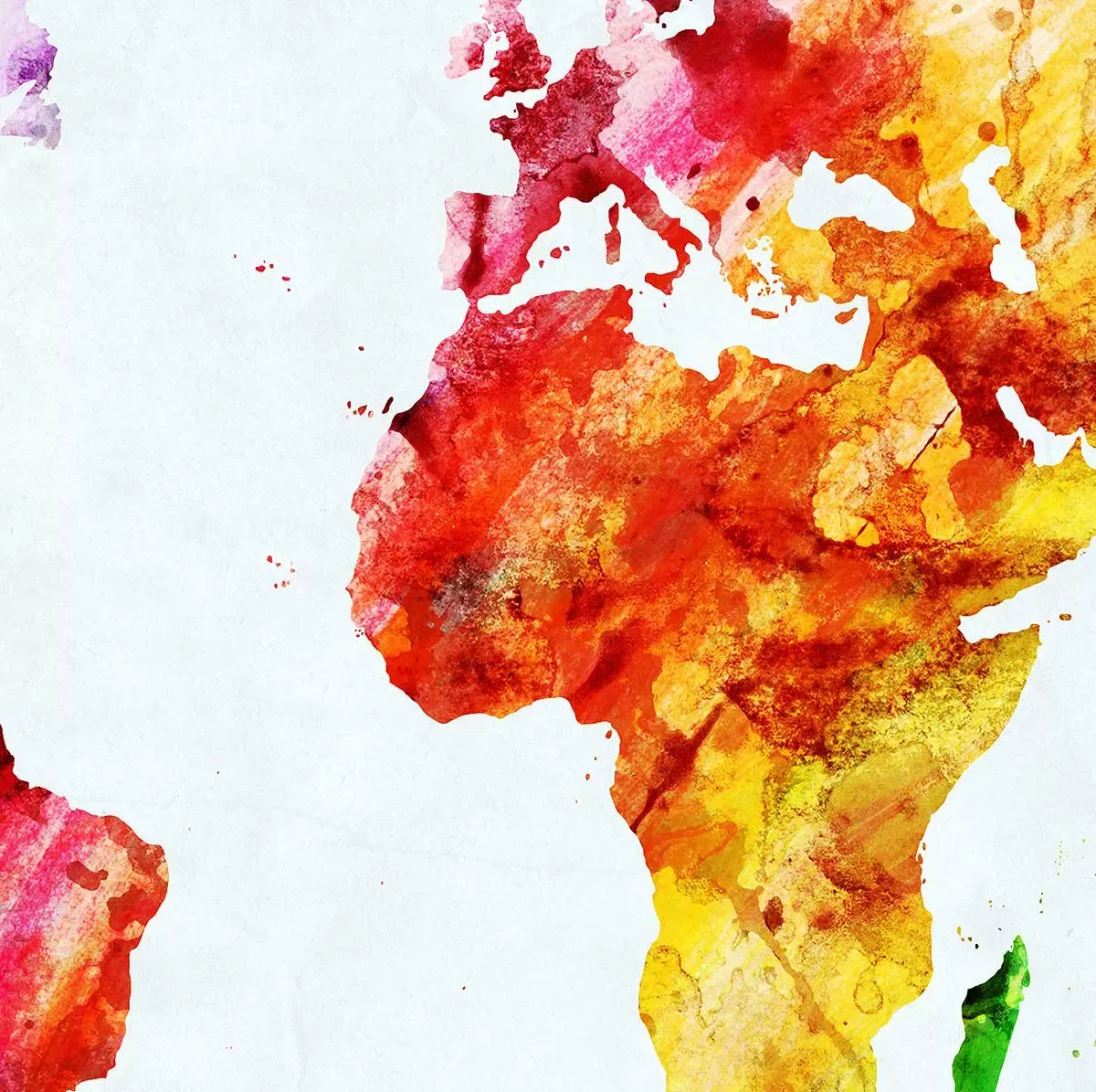 Illustration numéro 3 du produit Tableau carte du monde multicolore toile imprimée 120x80 cm