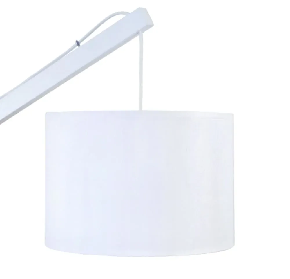 Illustration numéro 3 du produit Lampadaire liseuse bois blanc abat-jour blanc