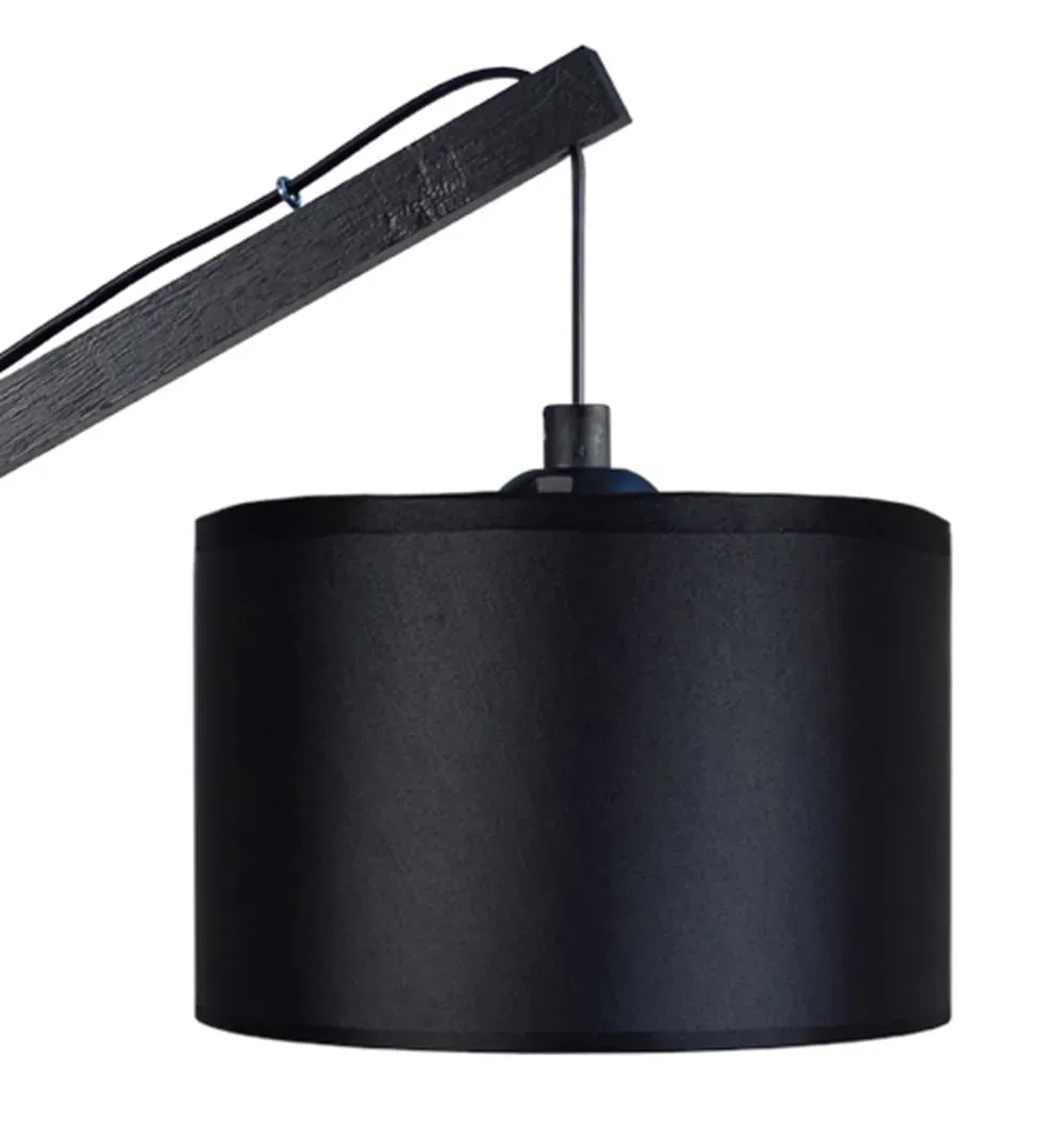 Illustration numéro 3 du produit Lampadaire liseuse bois noir abat-jour noir