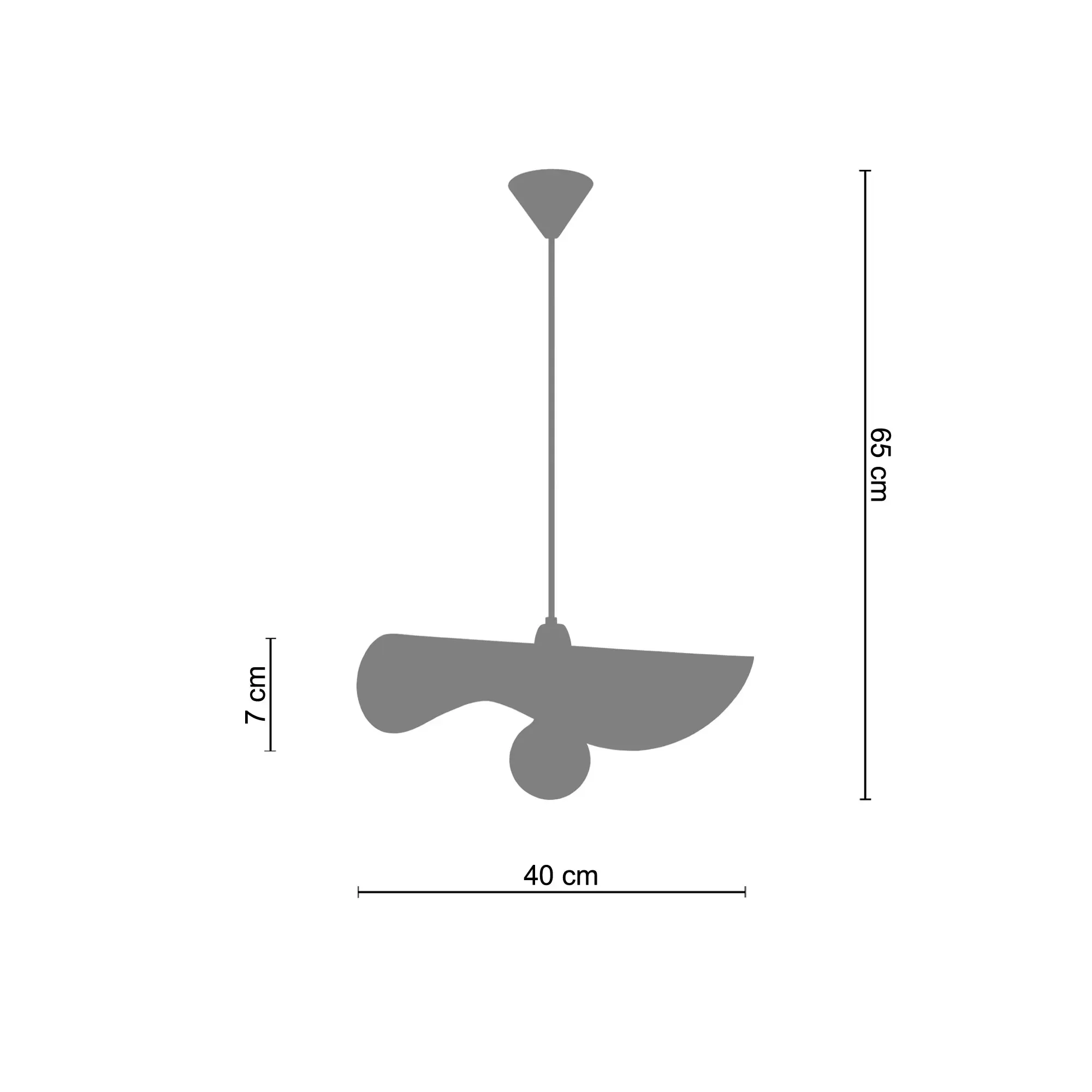 Illustration numéro 3 du produit Suspension  métal,Rouge ,H65xD 40x P 40cm