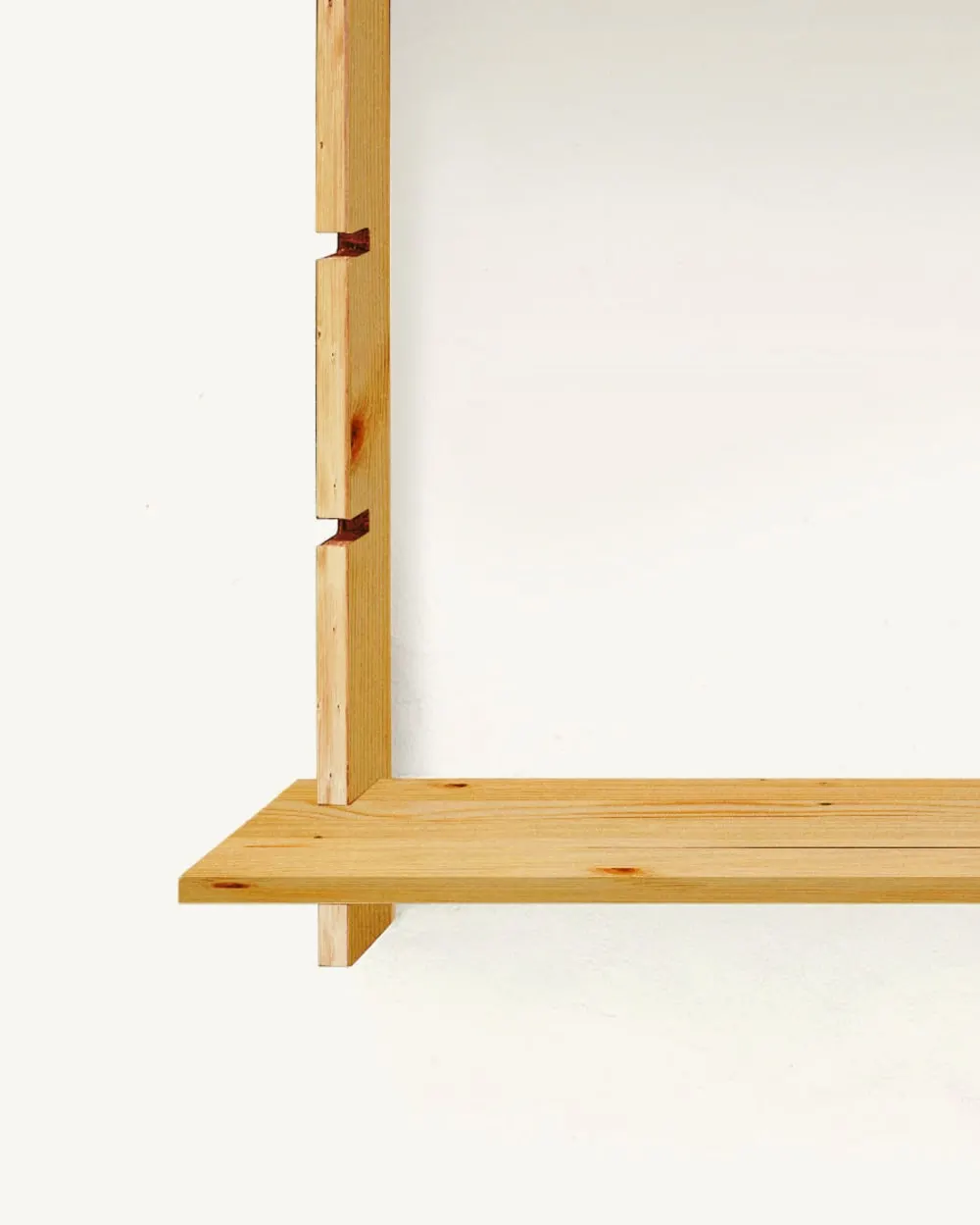 Illustration numéro 3 du produit Étagère modulaire individuelle marron clair