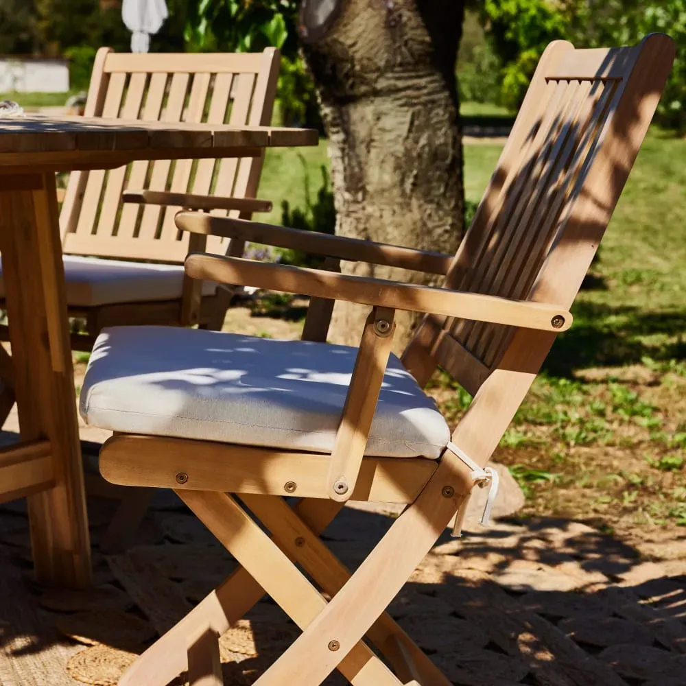 Illustration numéro 3 du produit Pack de 6 chaises de jardin pliantes avec accoudoirs