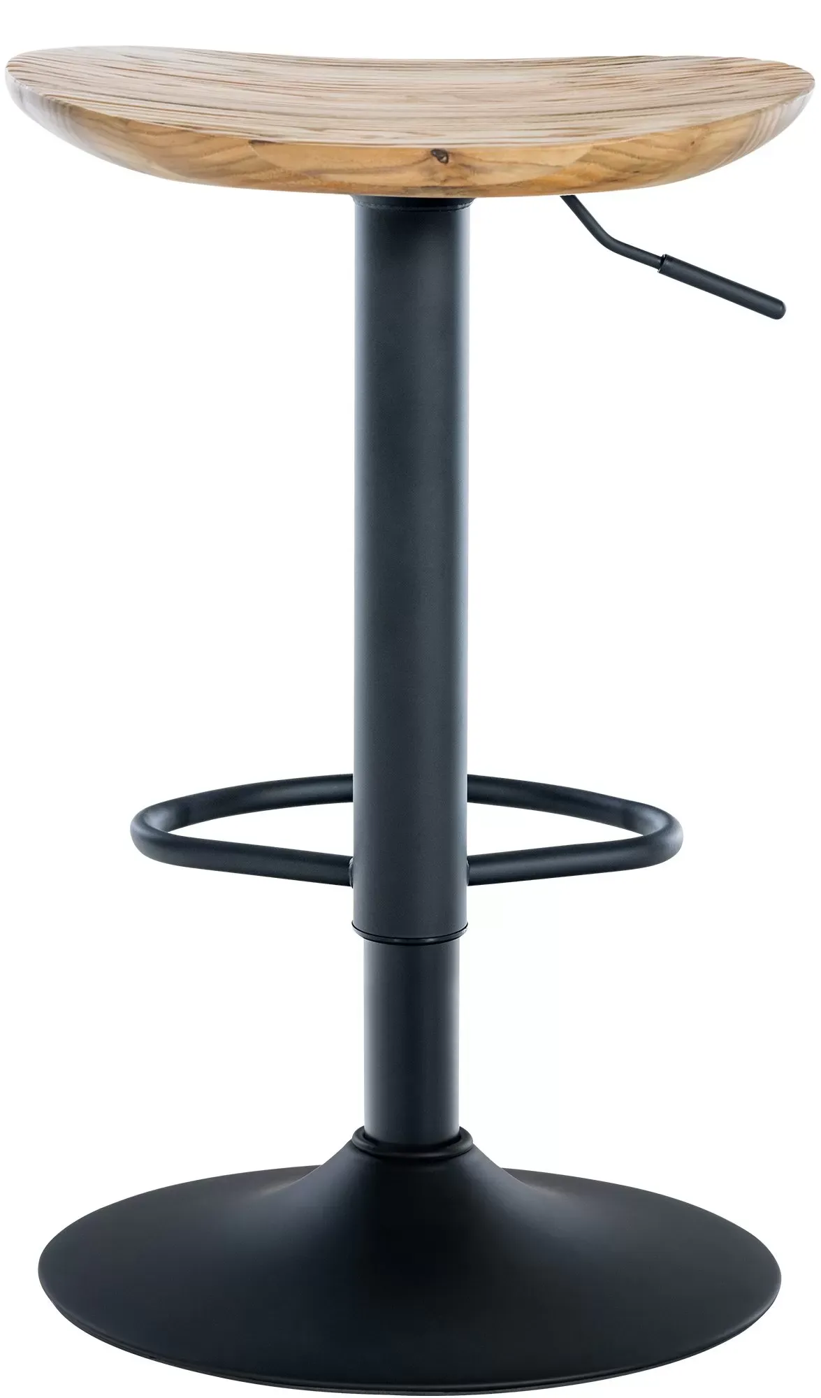 Illustration numéro 3 du produit Tabouret de bar industriel réglable en bois Nature