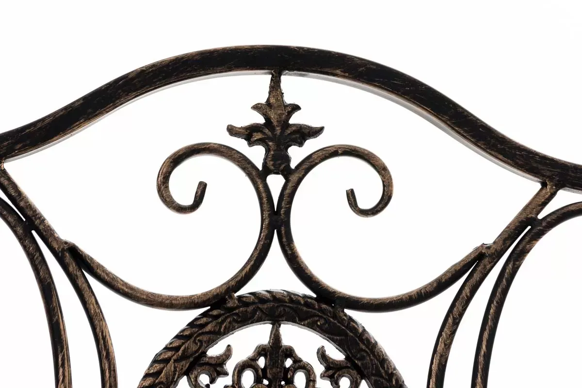 Illustration numéro 3 du produit Ensemble table et chaises de jardin en métal Bronze