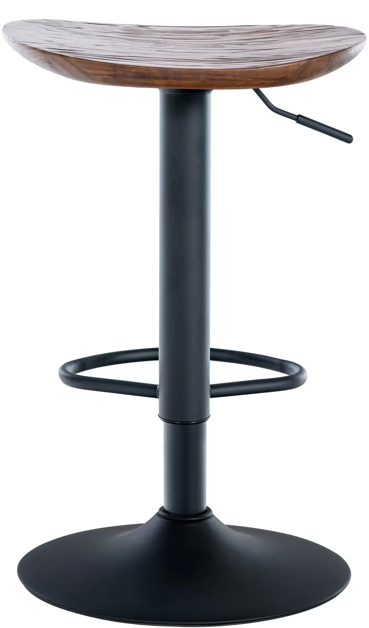 Illustration numéro 3 du produit Tabouret de bar industriel réglable en bois Noyer