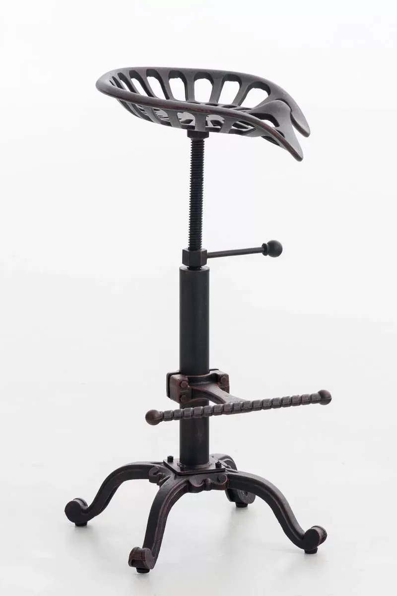 Illustration numéro 3 du produit Tabouret de bar industriel réglable en métal Bronze