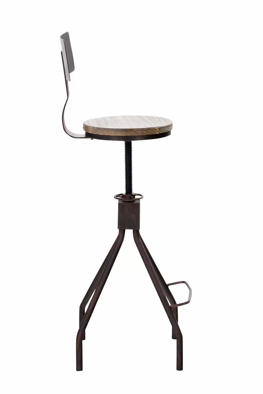Illustration numéro 3 du produit Tabouret de bar industriel réglable en métal Bronze