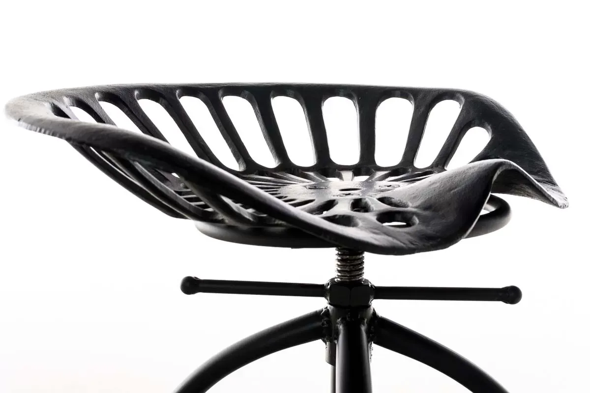 Illustration numéro 3 du produit Tabouret de bar industriel réglable en métal Noir