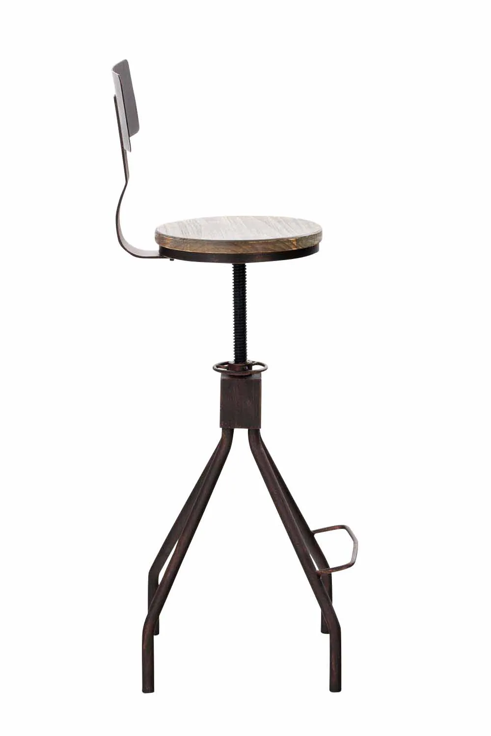 Illustration numéro 3 du produit Lot de 2 tabourets de bar industriel en métal Bronze