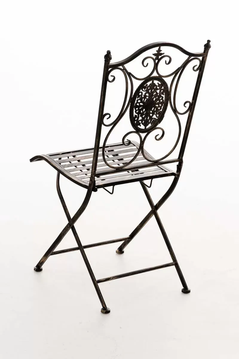 Illustration numéro 3 du produit Chaise de jardin pliable en métal Bronze