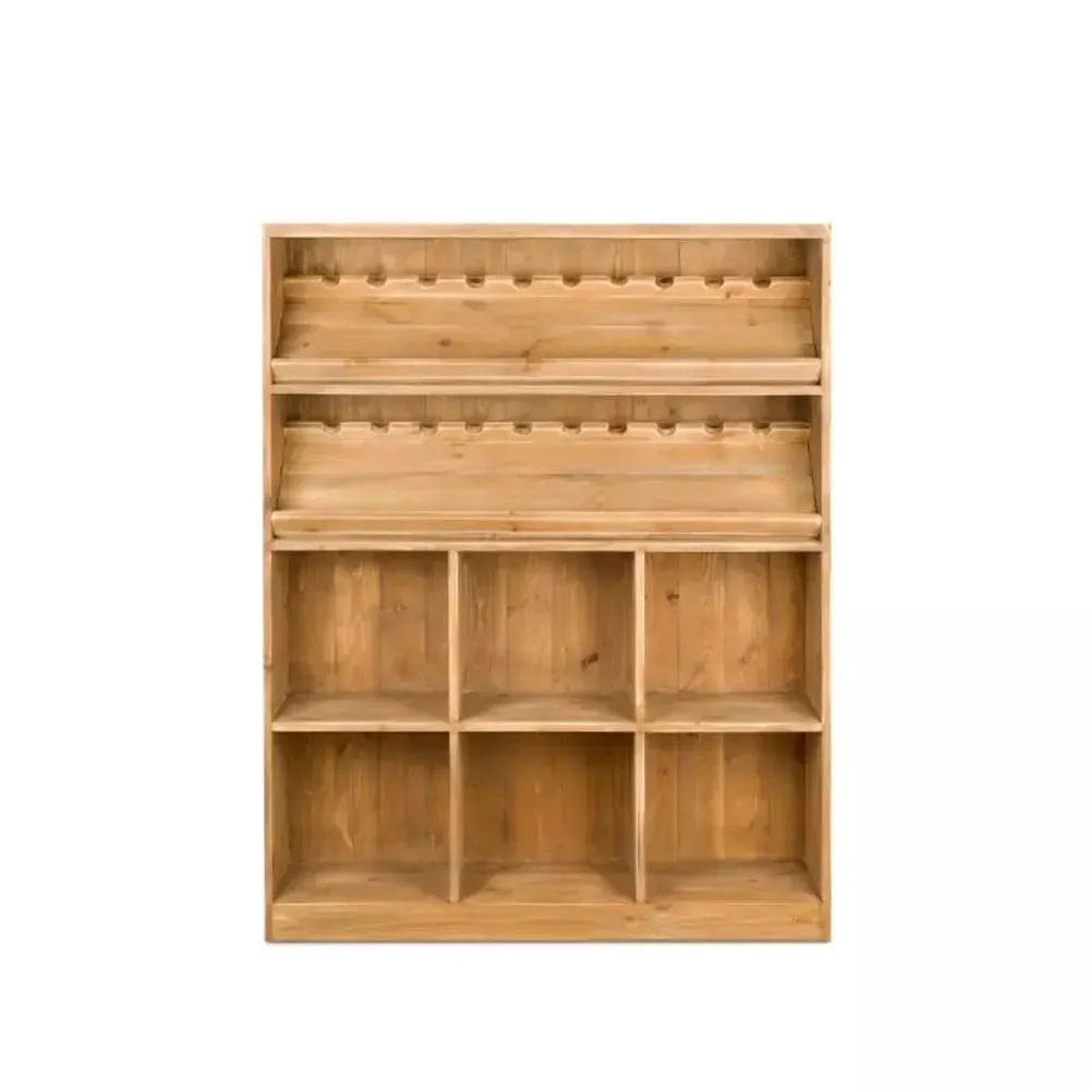 Illustration numéro 3 du produit Étagère à vin H150 cm capacité 140 bouteilles bois massif