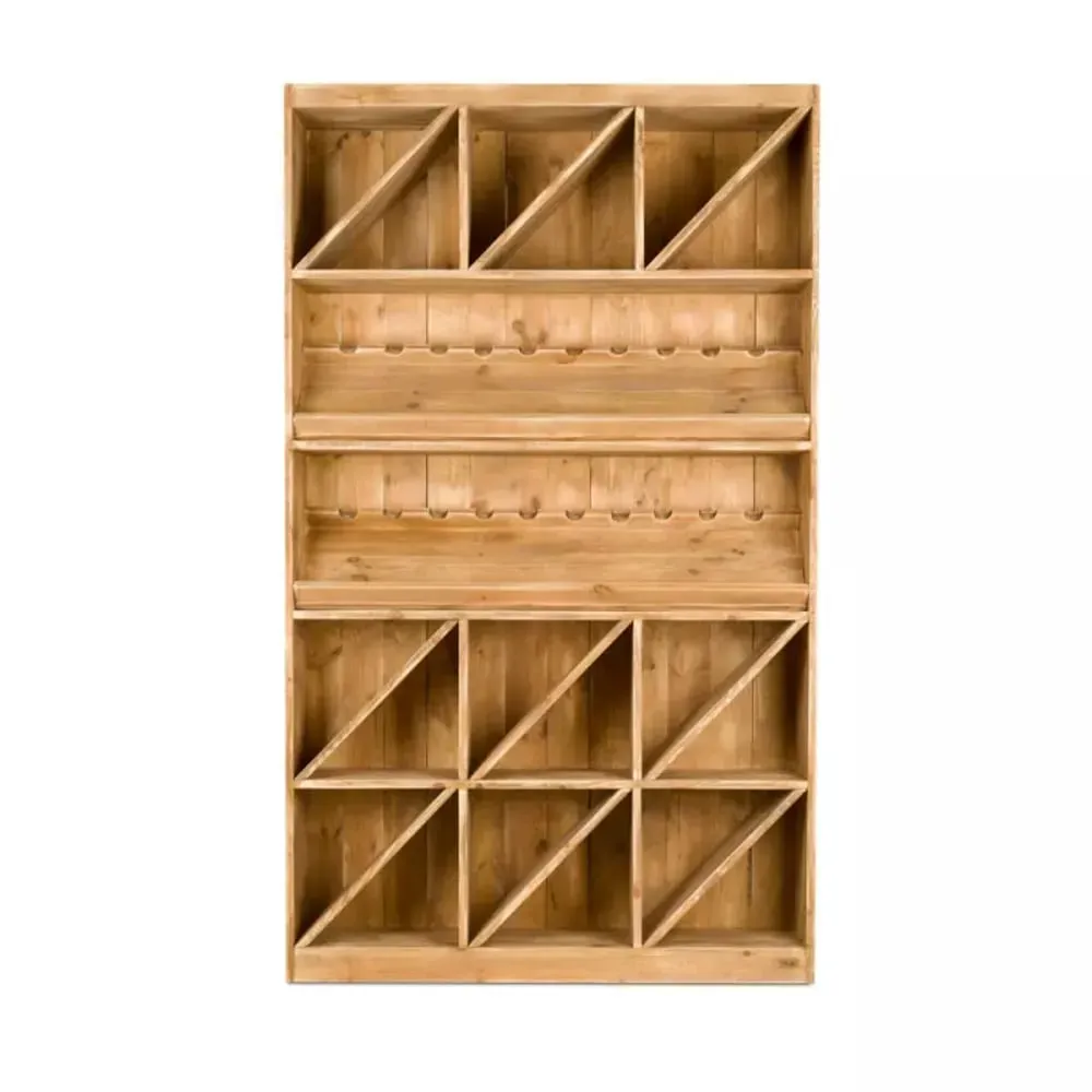 Illustration numéro 3 du produit Étagère à vin H195 cm capacité 200 bouteilles bois massif
