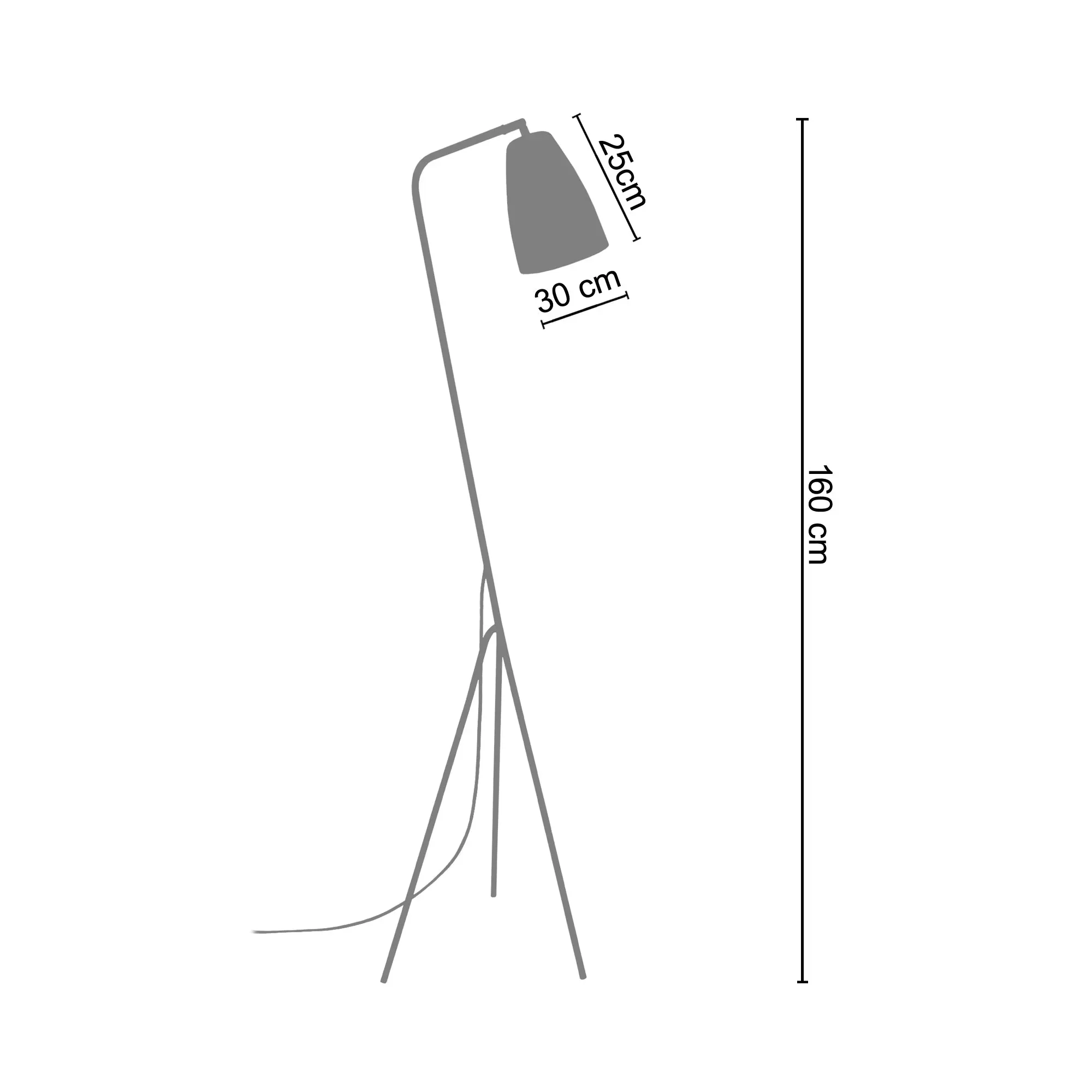 Illustration numéro 3 du produit Lampadaire liseuse  métal,Aluminium,H160xD30x P 30cm