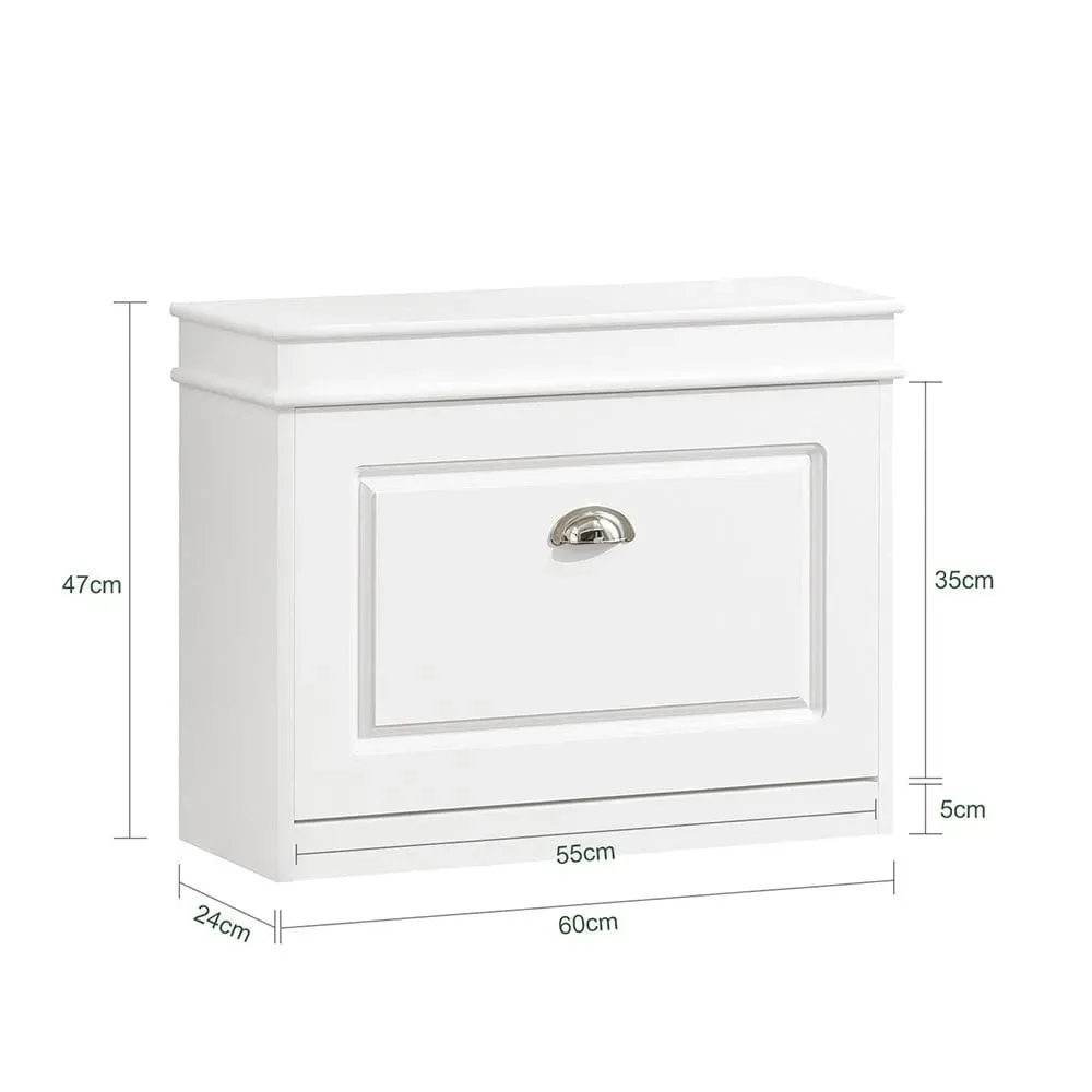 Illustration numéro 3 du produit Banc d'entrée 1 porte abattante effet bois blanc