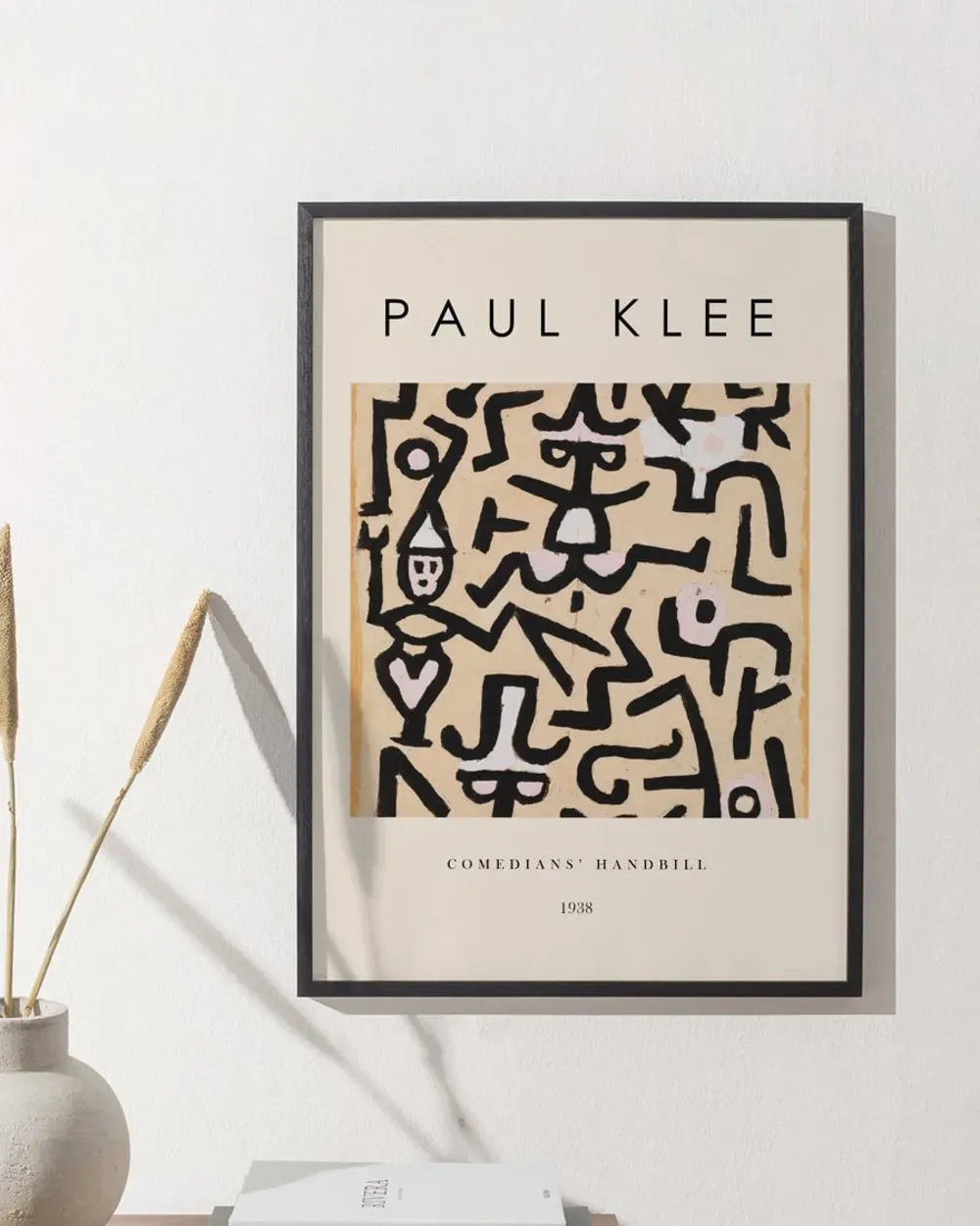 Illustration numéro 3 du produit Affiche décorative avec cadre noir 30 x 40 cm comédiens handbill