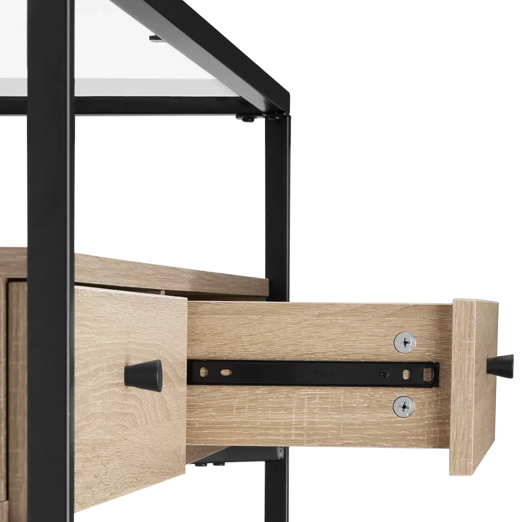 Illustration numéro 3 du produit Buffet bas Style Industriel en Bois et Acier Bois clair