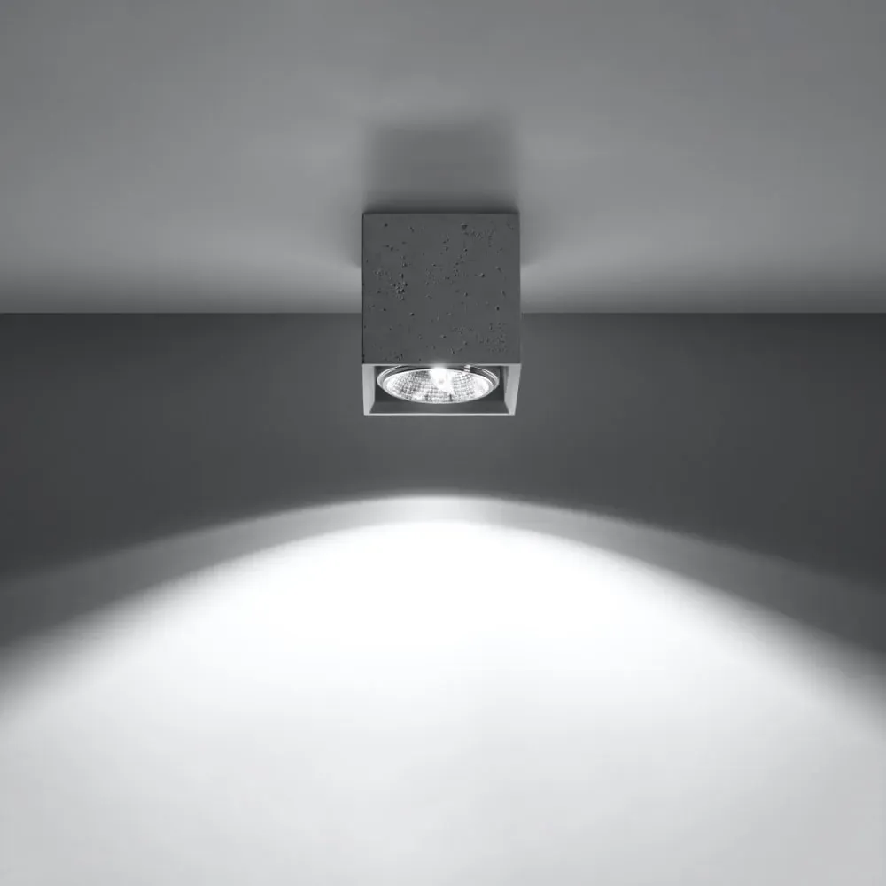 Illustration numéro 3 du produit Plafonnier béton gris H 14 cm