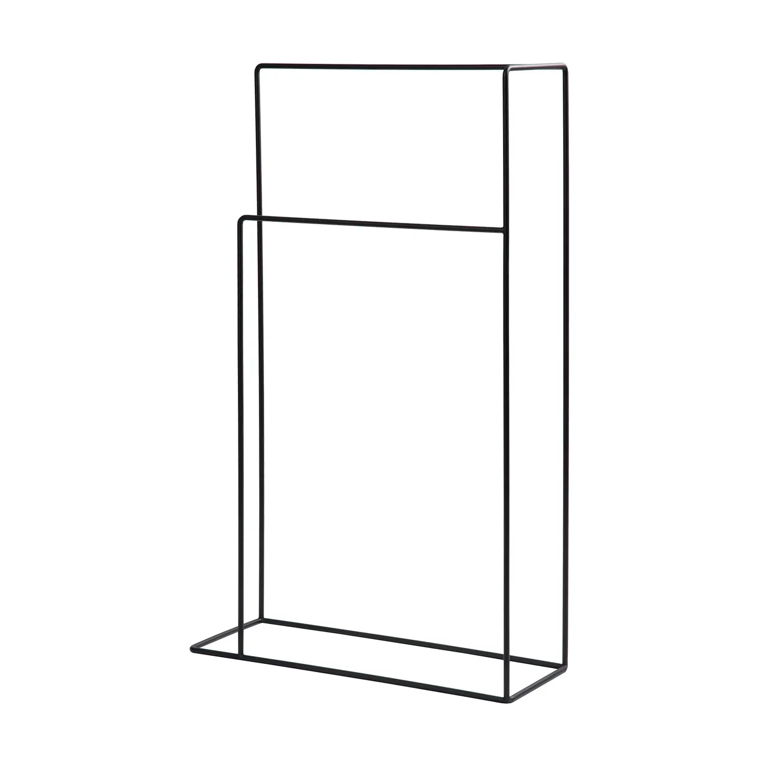 Illustration numéro 3 du produit Porte-serviette en métal en noir de 90 cm de hauteur