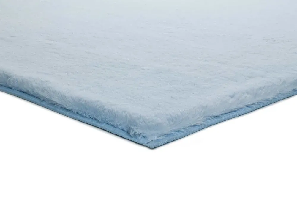 Illustration numéro 3 du produit Tapis lavable shaggy bleu ciel 120x180 cm