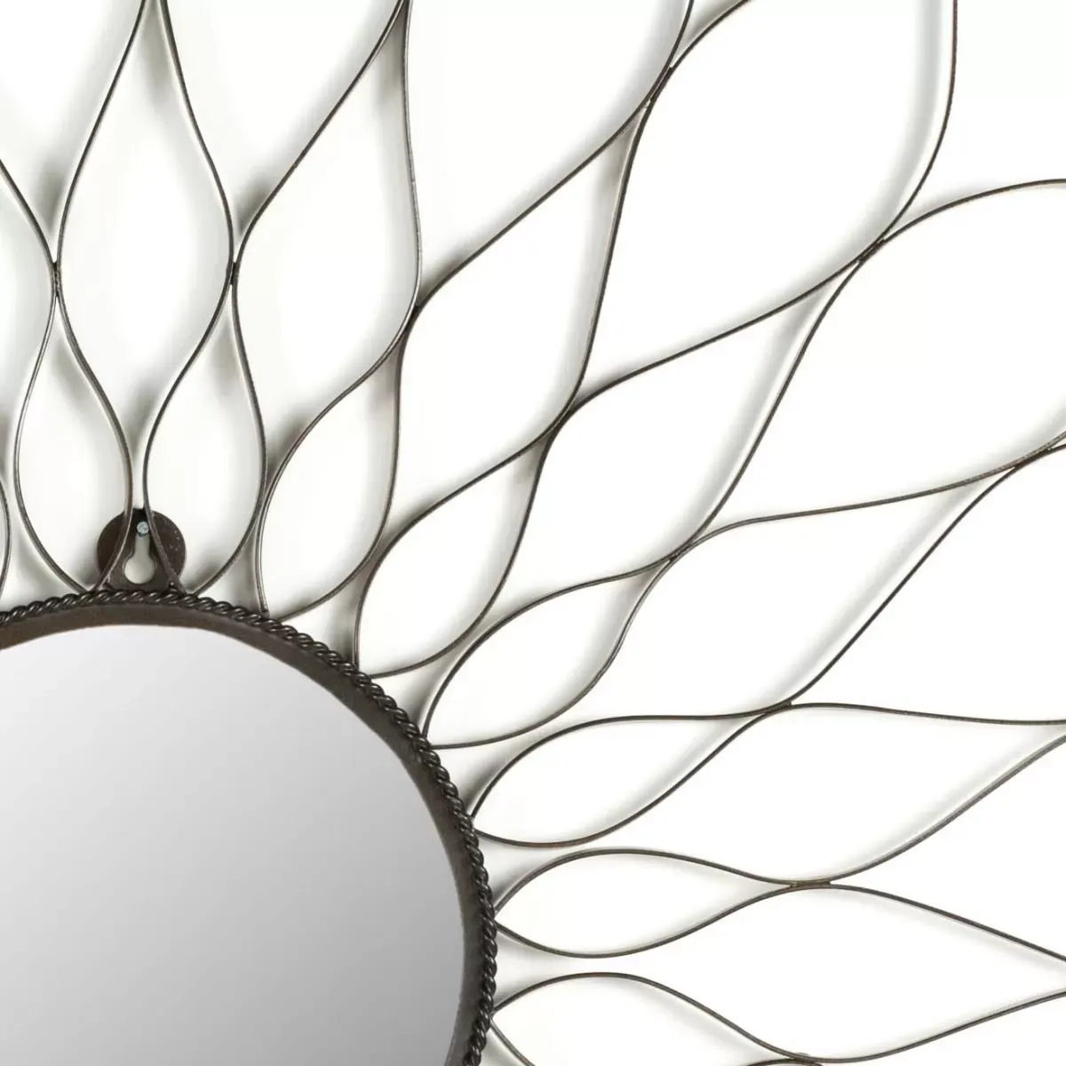 Illustration numéro 3 du produit Miroir en fer/verre/bois noir