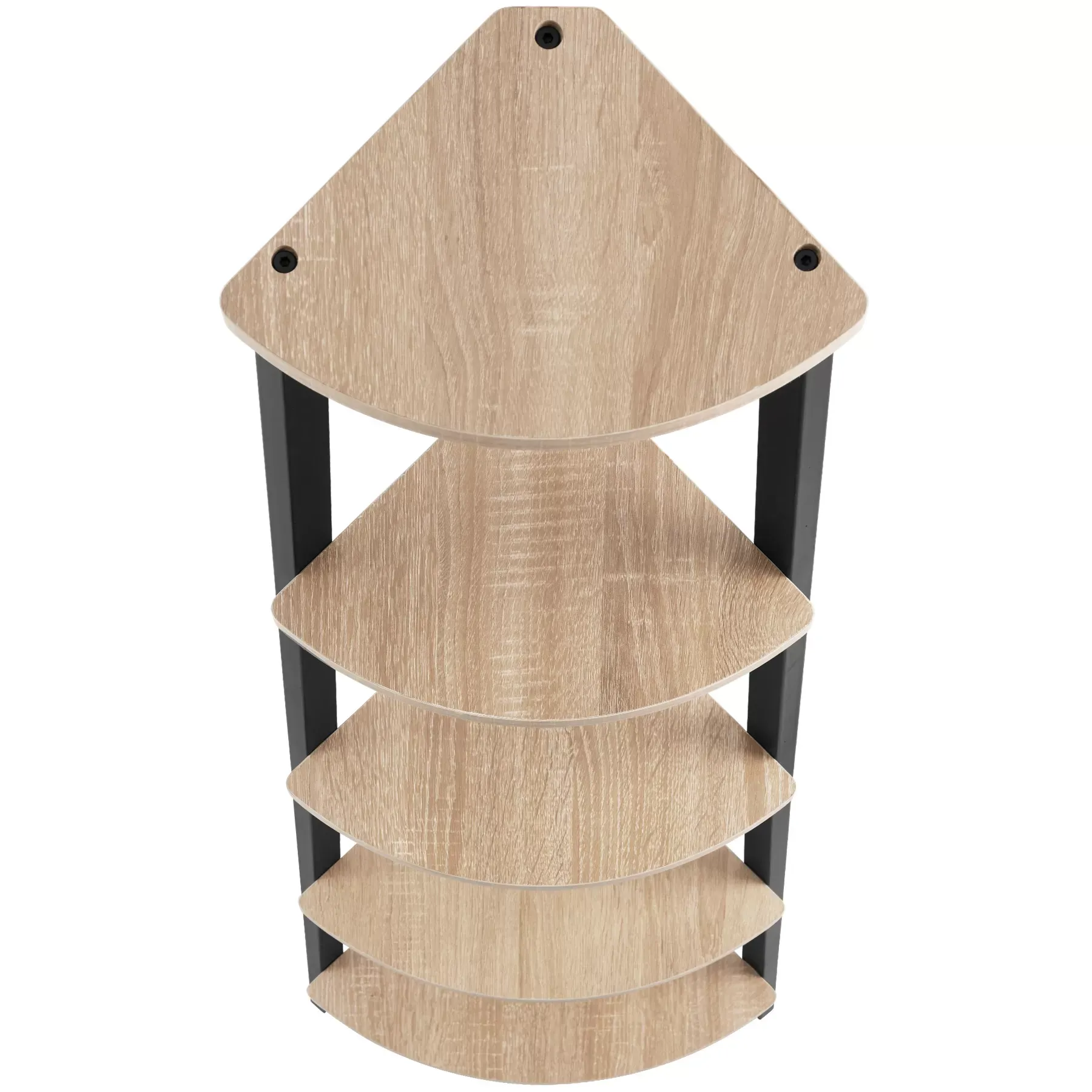 Illustration numéro 3 du produit Étagère d’angle style industriel 34x34x1585 cm bois clair