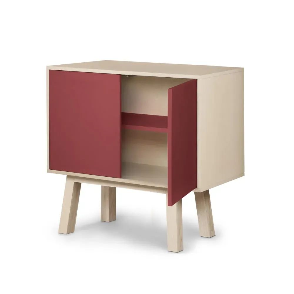 Illustration numéro 3 du produit Buffet en frêne 2 portes 100 cm, hauteur 94 cm