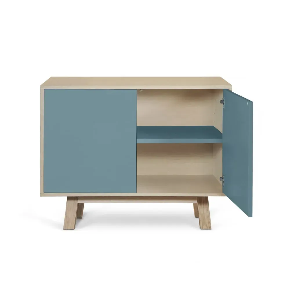 Illustration numéro 3 du produit Buffet bas 2 portes 100 cm, en frêne