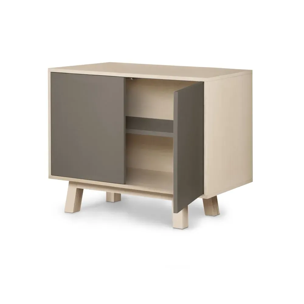 Illustration numéro 3 du produit Buffet bas 2 portes 100 cm, en frêne