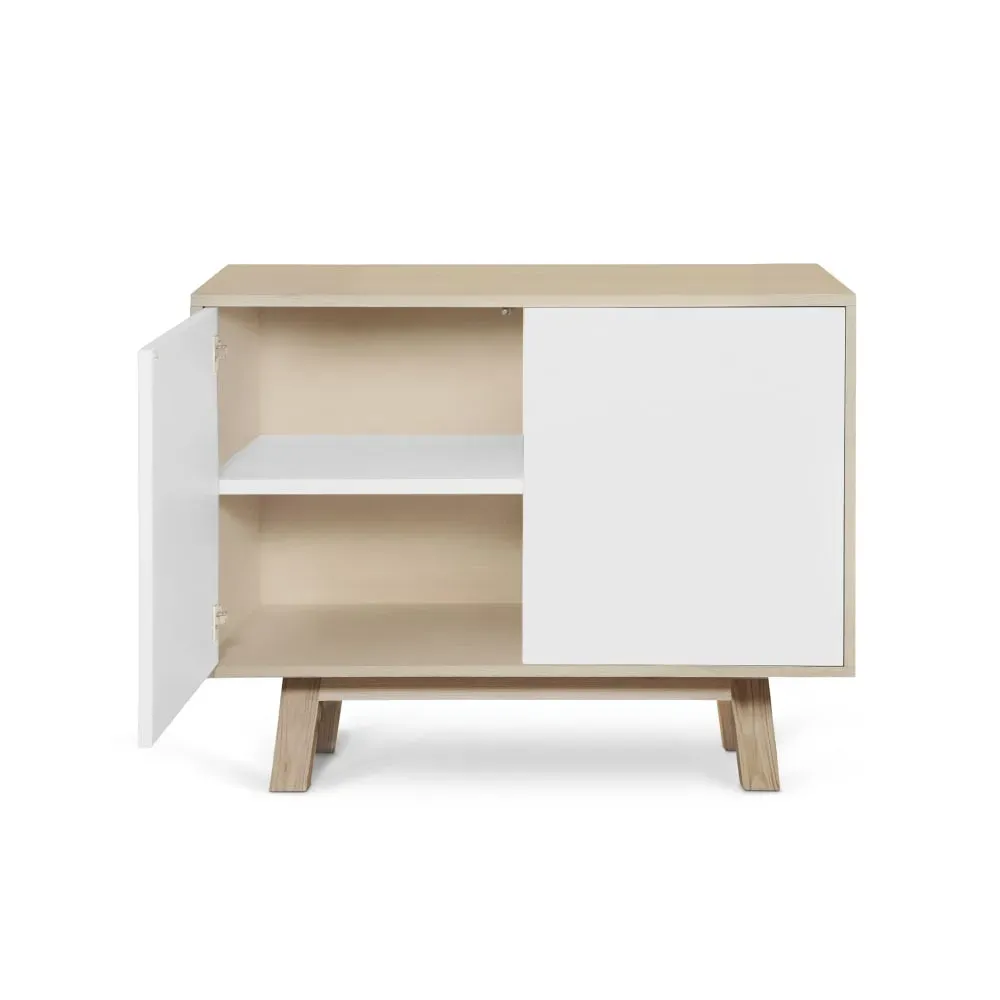 Illustration numéro 3 du produit Buffet bas 2 portes 100 cm, en frêne