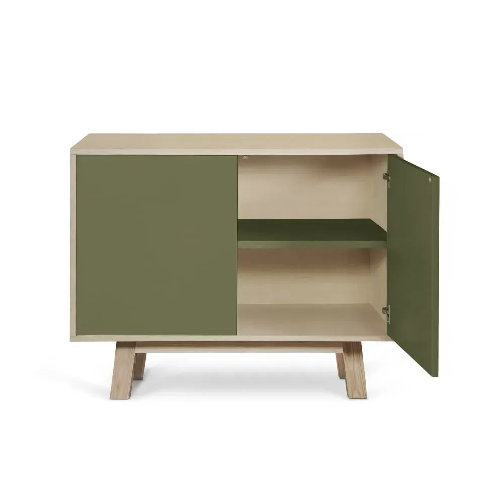 Illustration numéro 3 du produit Buffet bas 2 portes 100 cm, en frêne