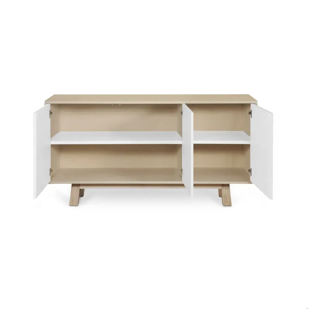 Illustration numéro 3 du produit Buffet bas 3 portes 140 cm, en frêne