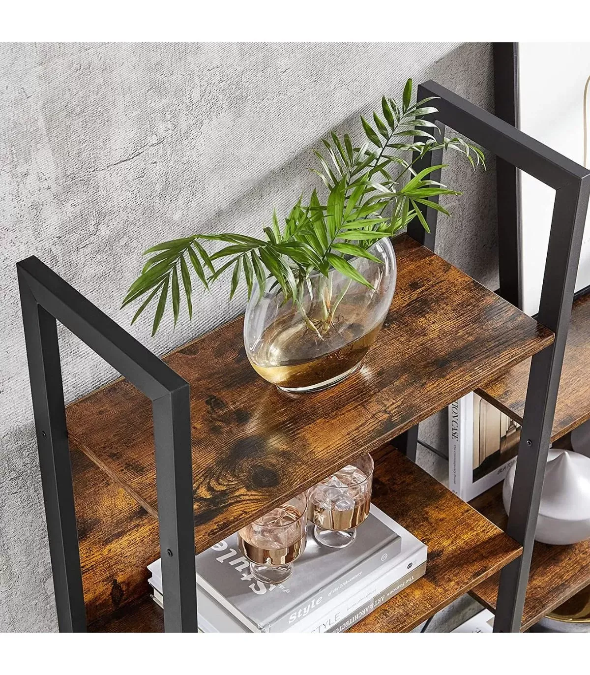 Illustration numéro 3 du produit Etagère 14 niveaux style industriel - L158 x H166 cm - Noir