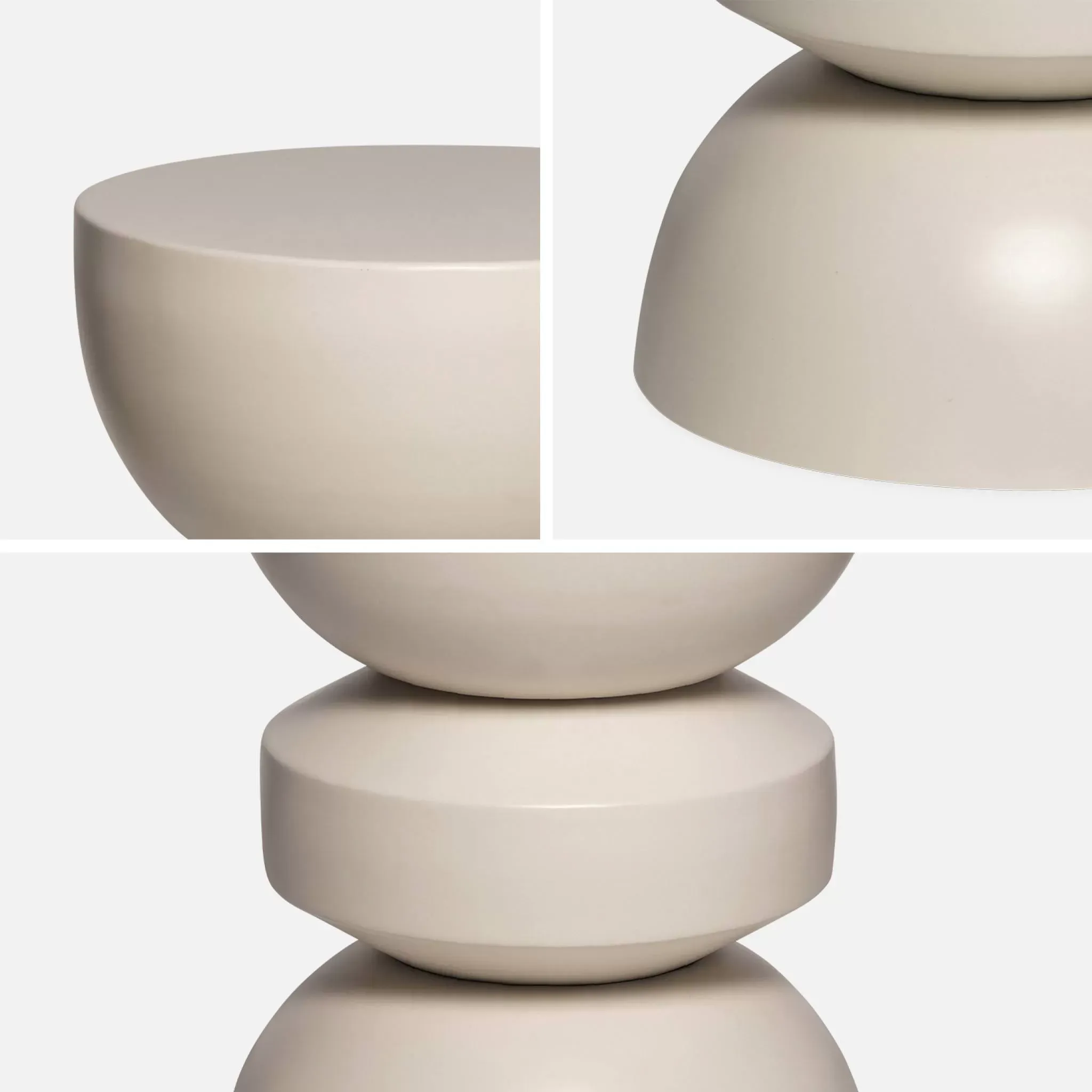 Illustration numéro 3 du produit Table d'appoint en métal créme D32