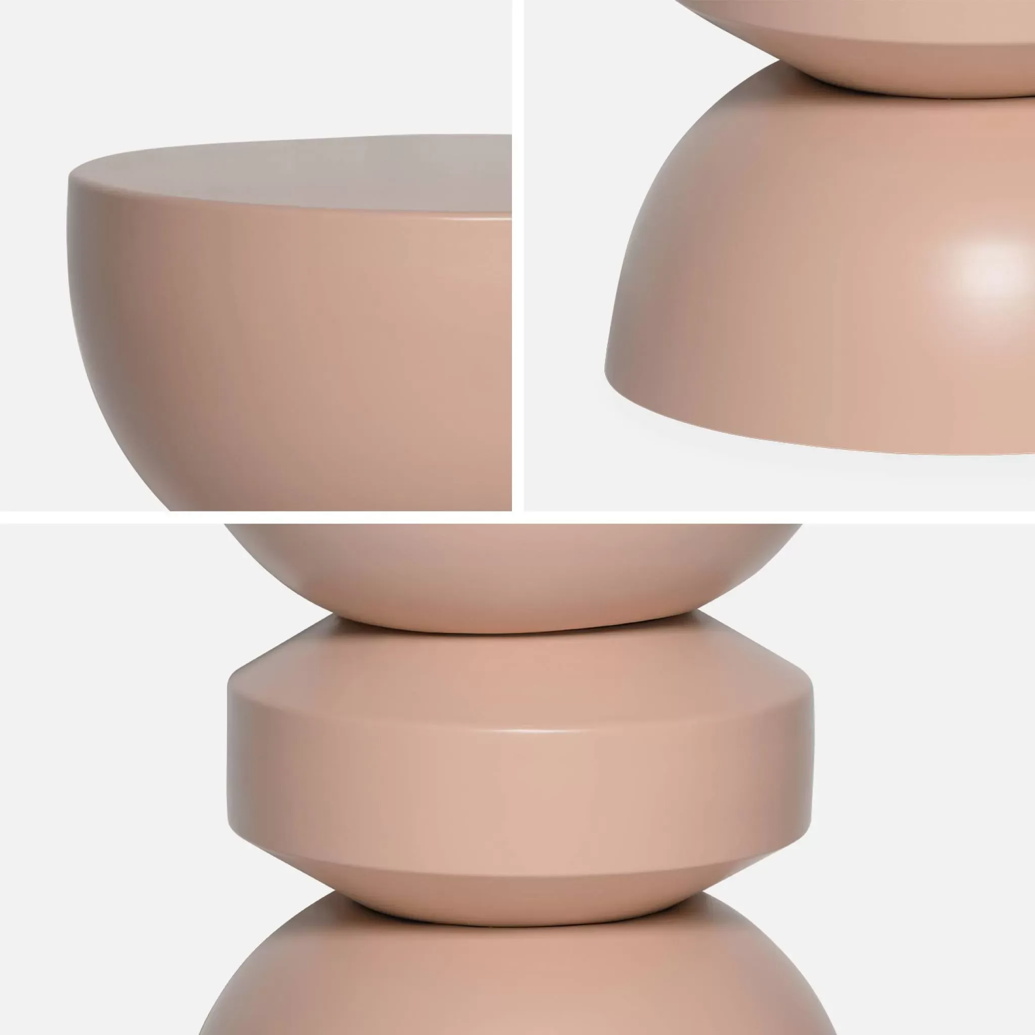 Illustration numéro 3 du produit Table d'appoint en métal rose D32