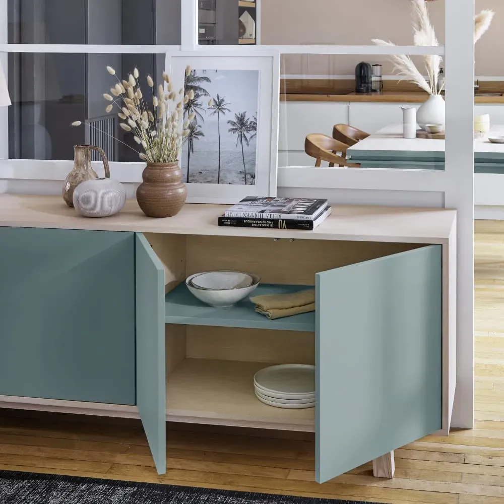 Illustration numéro 3 du produit Buffet bas 4 portes 160 cm, en frêne