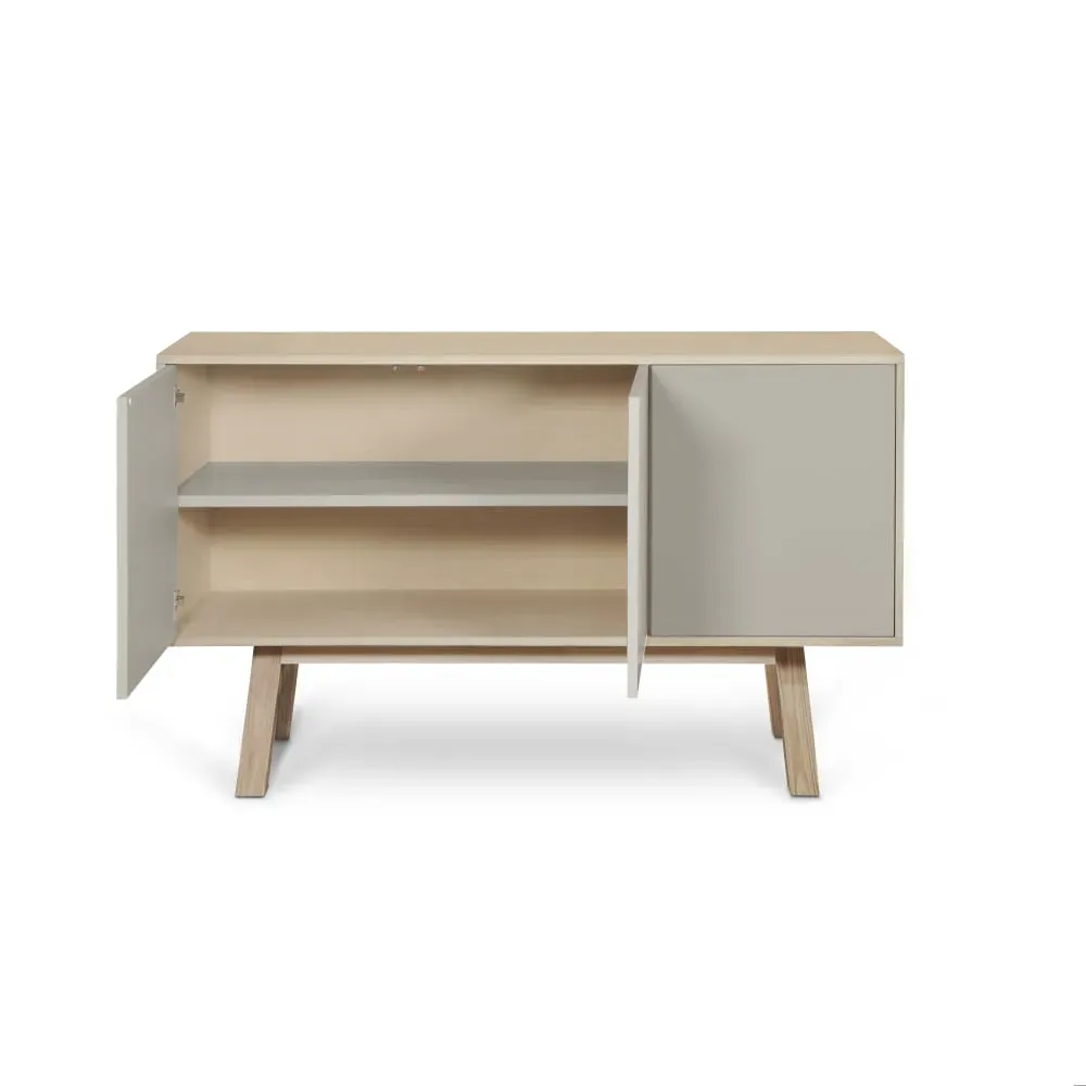 Illustration numéro 3 du produit Buffet en frêne 3 portes 140 cm, hauteur 94 cm