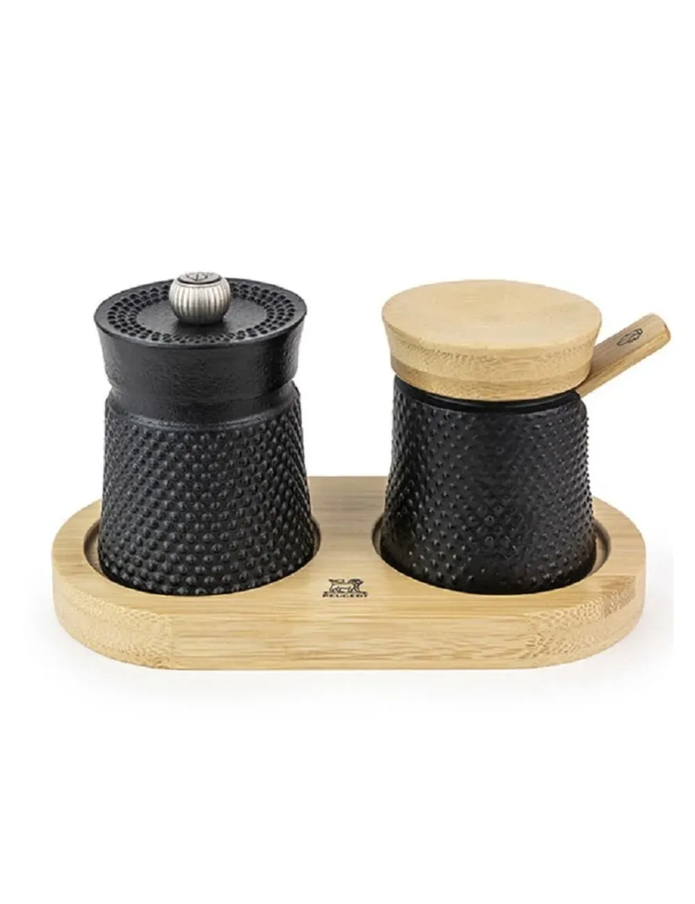 Illustration numéro 3 du produit Bali Palais des épices Moulin à poivre Bali fonte noir et sa coupelle