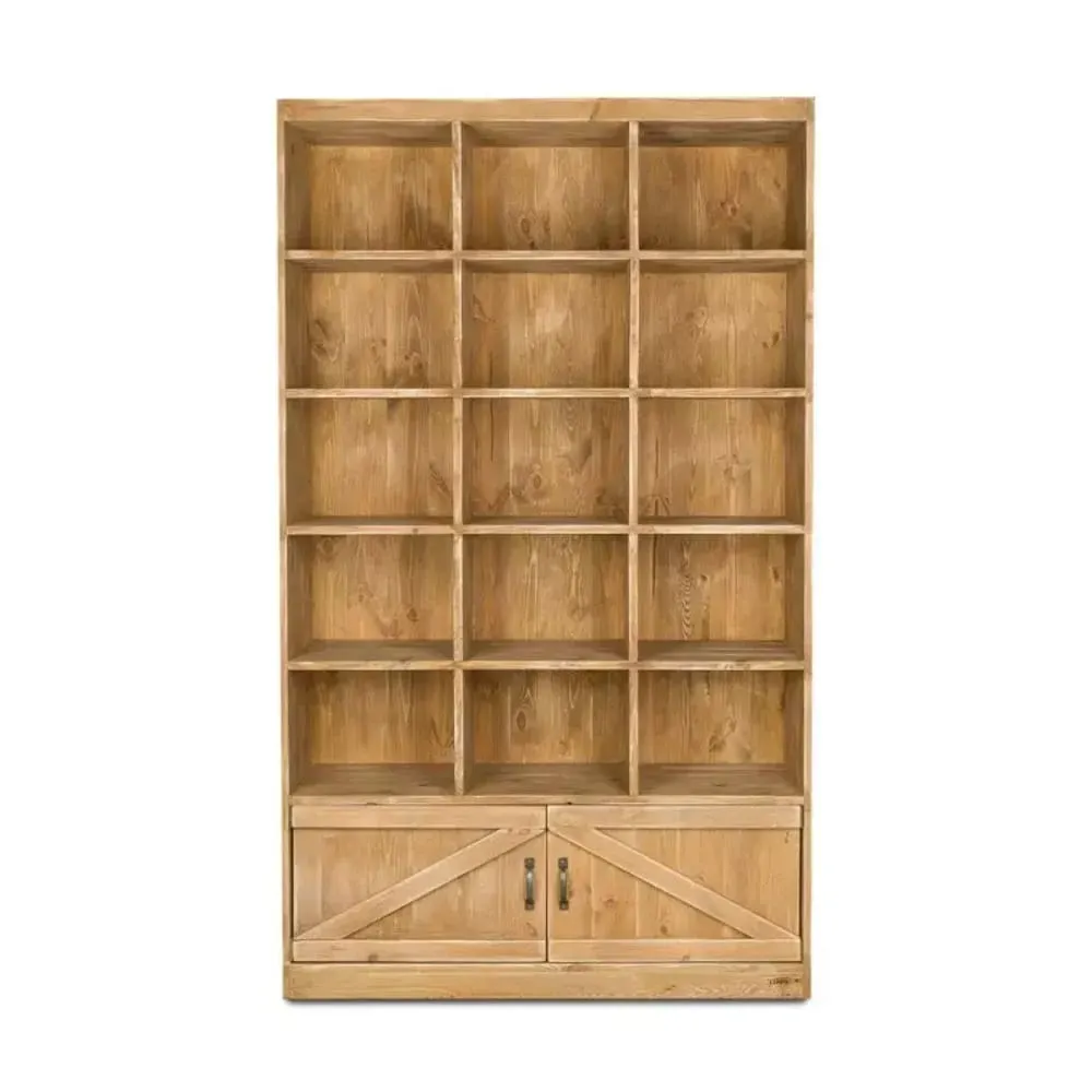 Illustration numéro 3 du produit Étagère à bière 15 casiers 2 portes bois massif