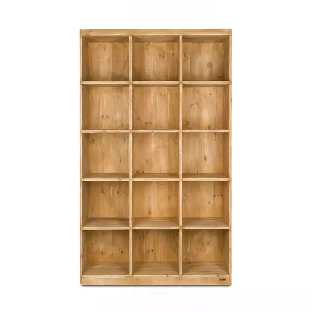 Illustration numéro 3 du produit Étagère 15 casiers L119 cm bois massif