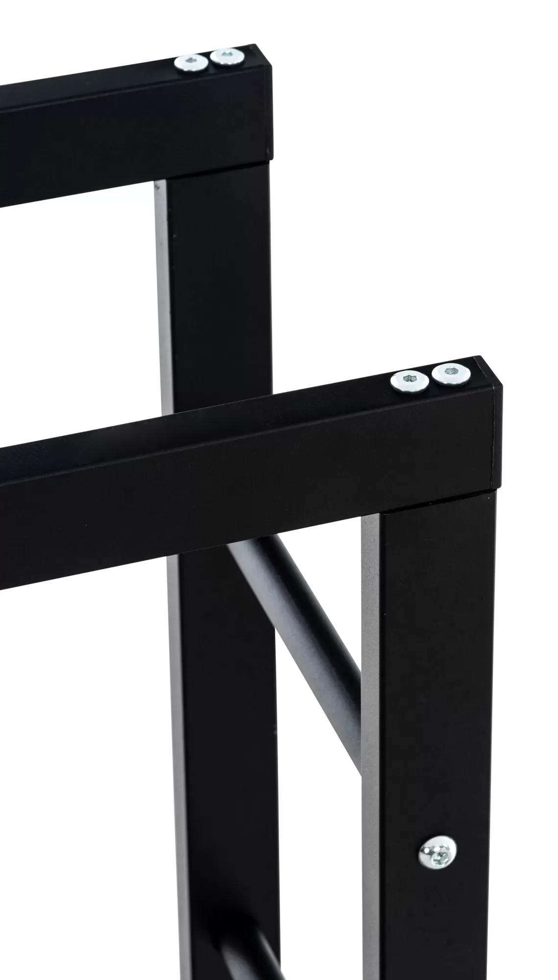 Illustration numéro 3 du produit Porte-bûches solide et design en métal Noir